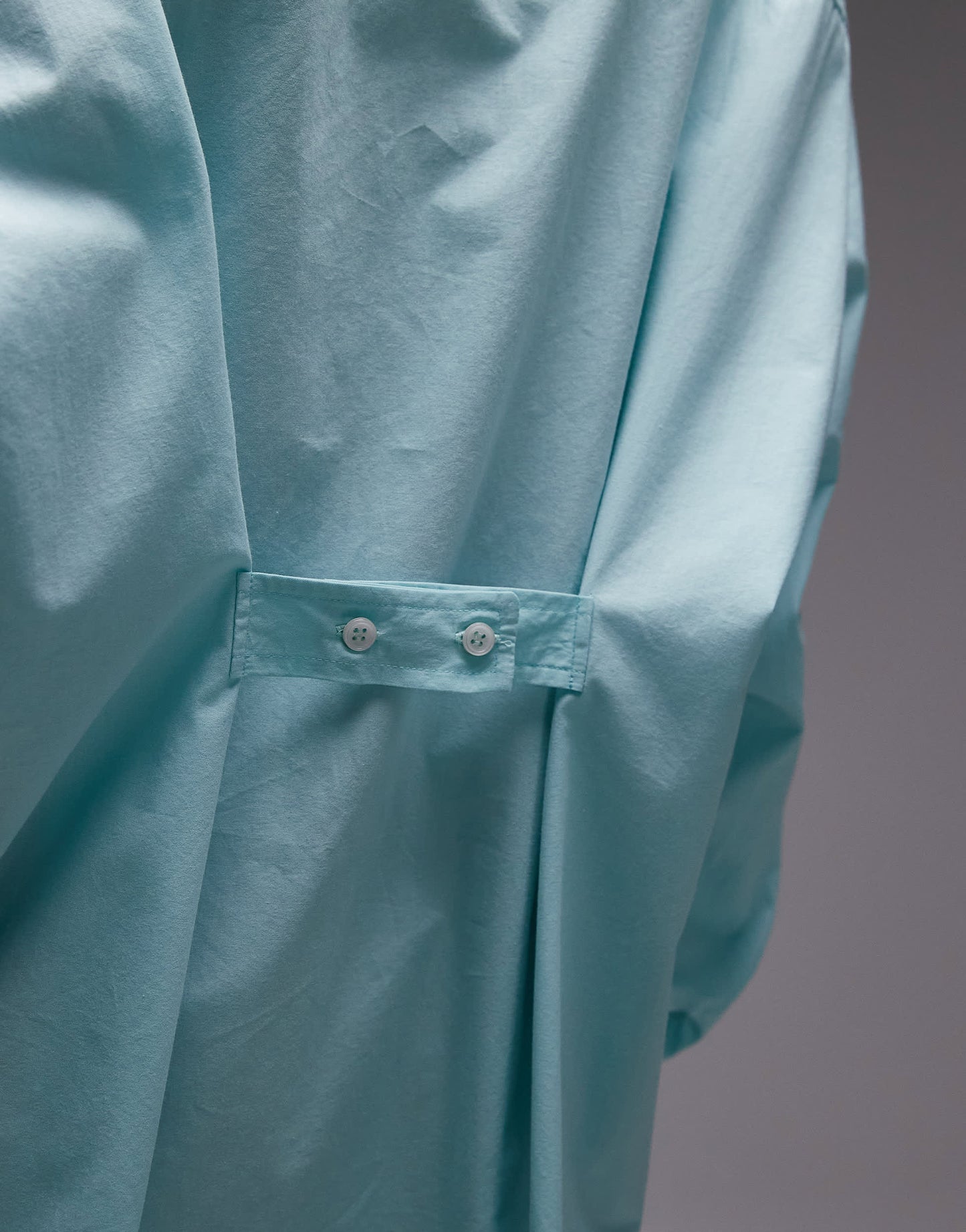 ASOS DESIGN oversized shirt with tab back detail in turqouise
