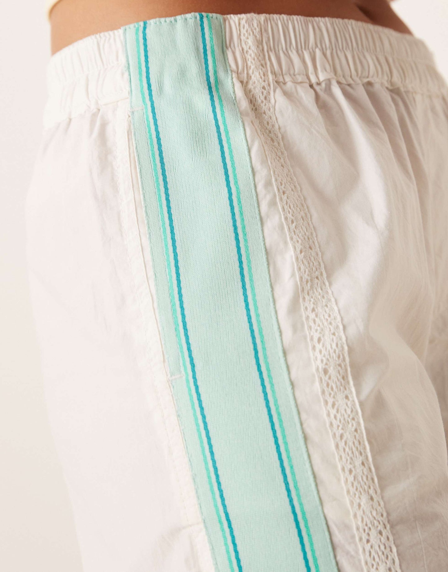 Free People team spirit wide leg pull-on trousers in ivory