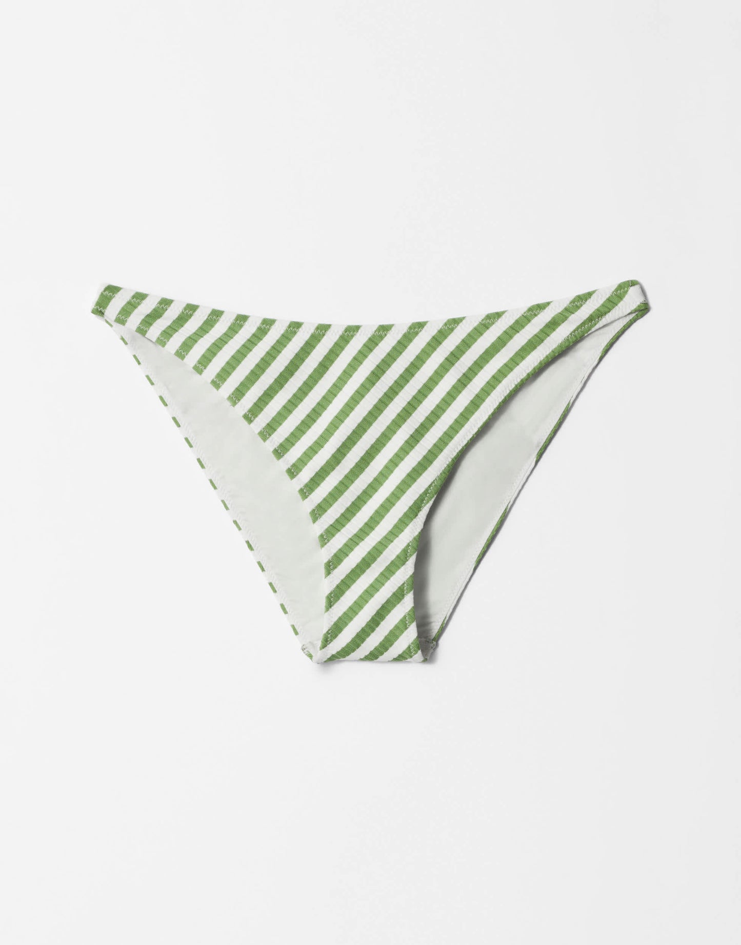 & Other Stories bikini bottoms in green stripes
