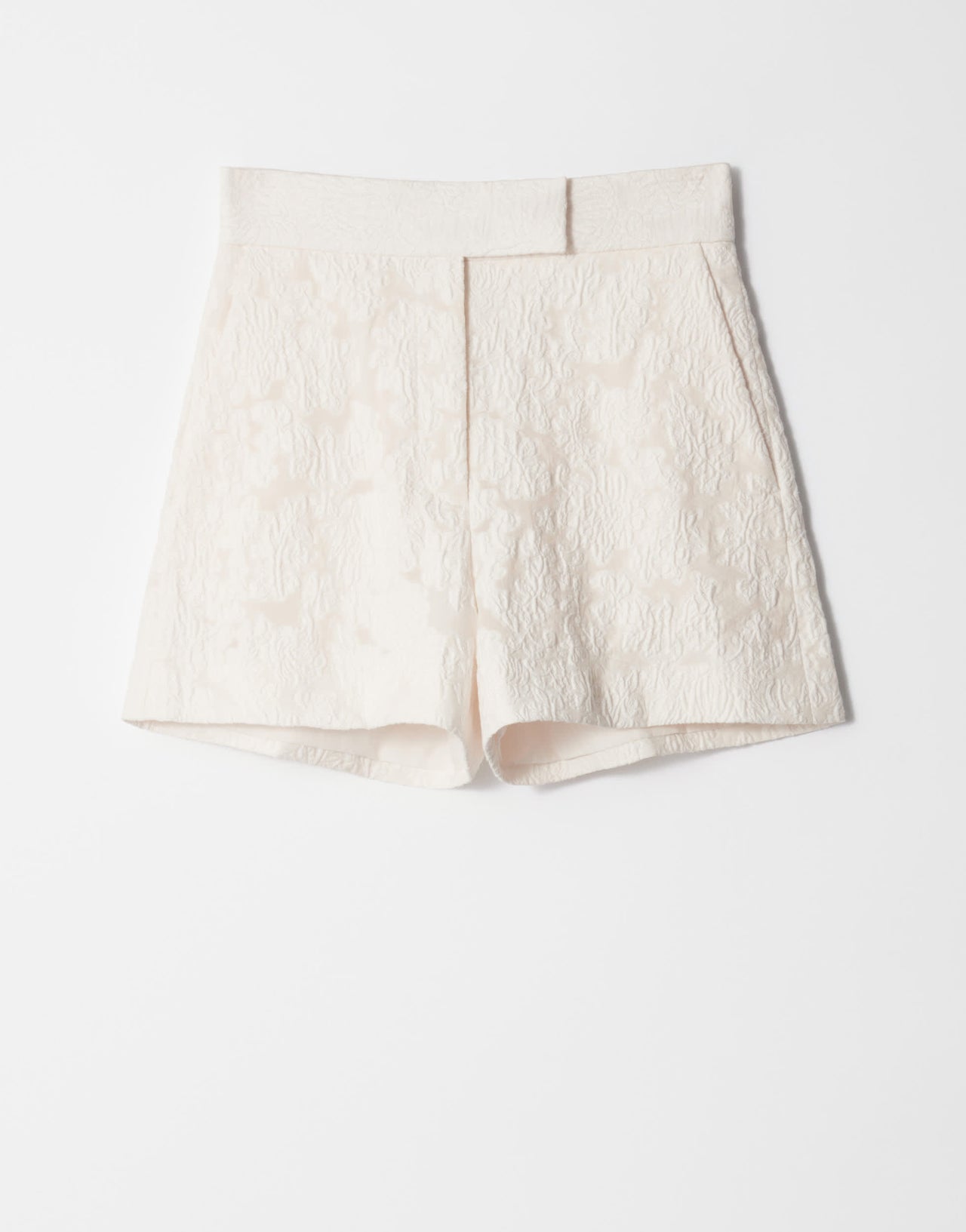 & Other Stories co-ord lace jacquard shorts in off white