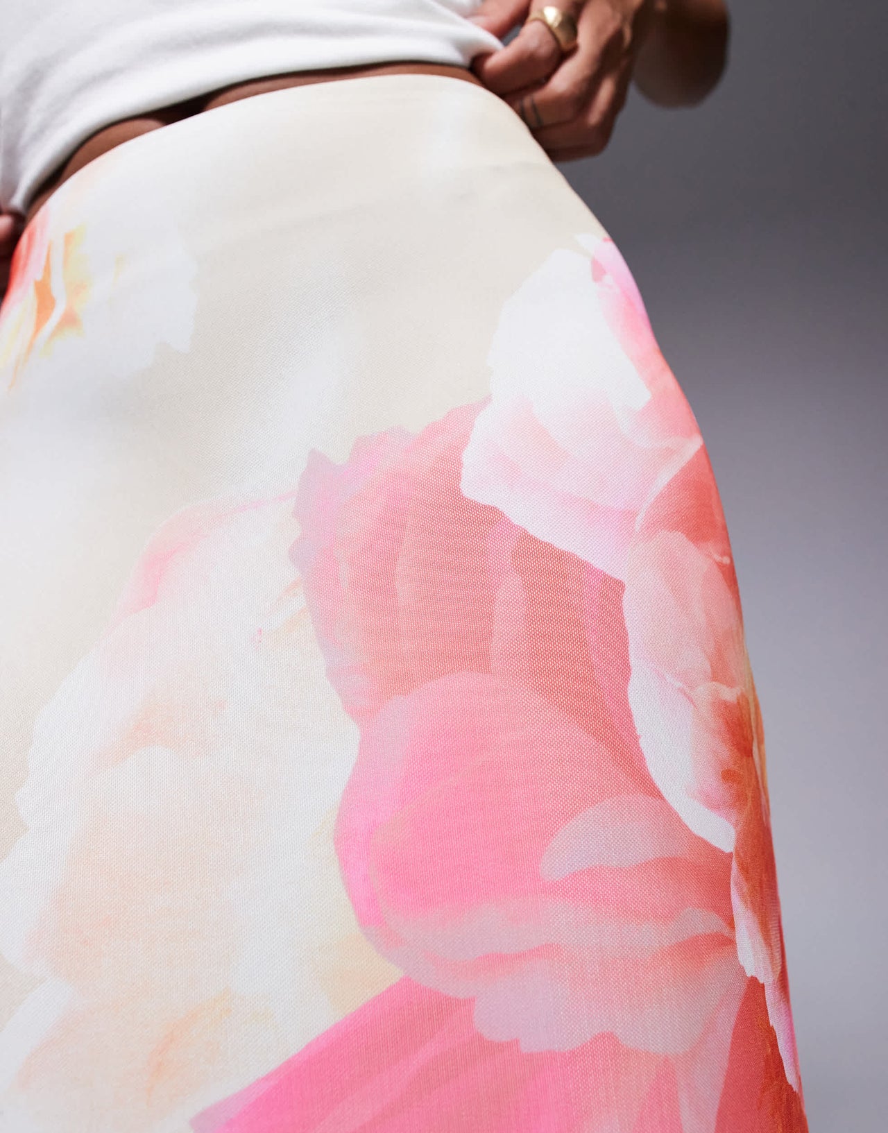 AFRM maxi skirt in ombre pink floral