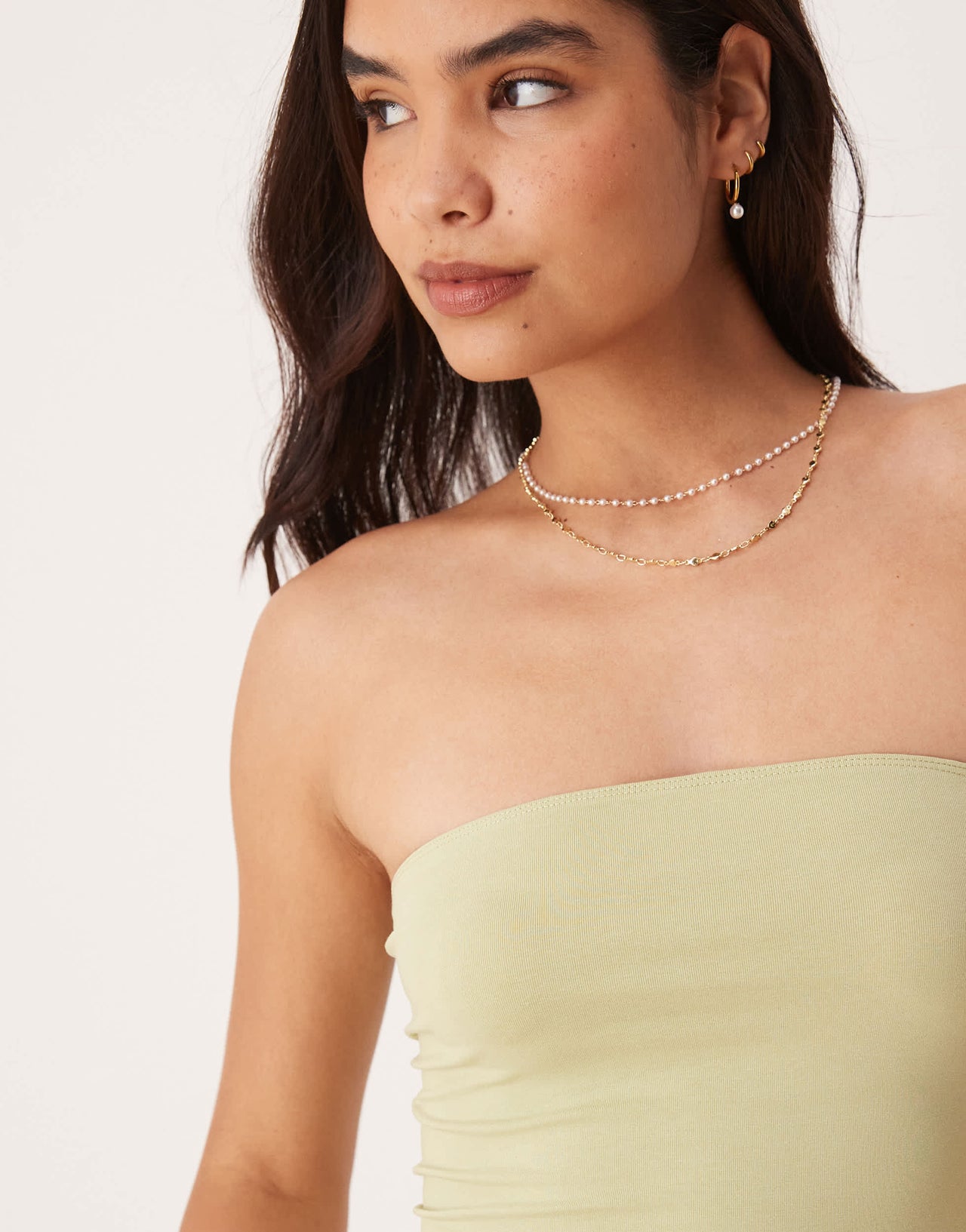 ASOS DESIGN ultimate cropped bandeau in winter green