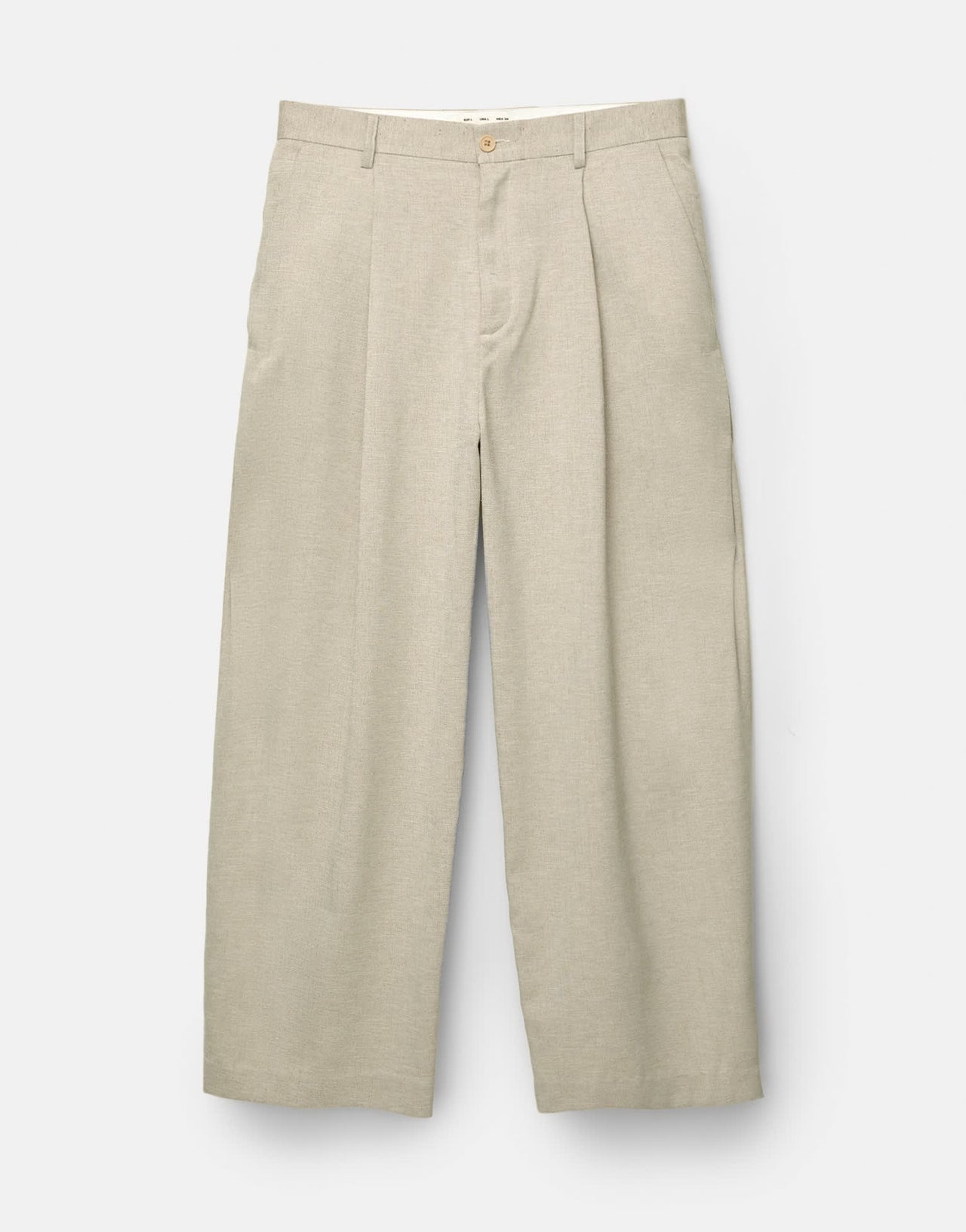 Pull&Bear dart detail rustic barrel trouser in ecru
