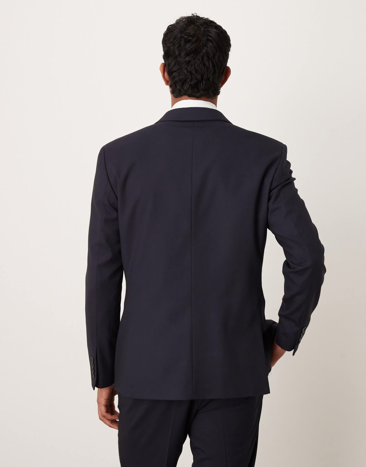 ASOS DESIGN double breasted regular jacket in navy