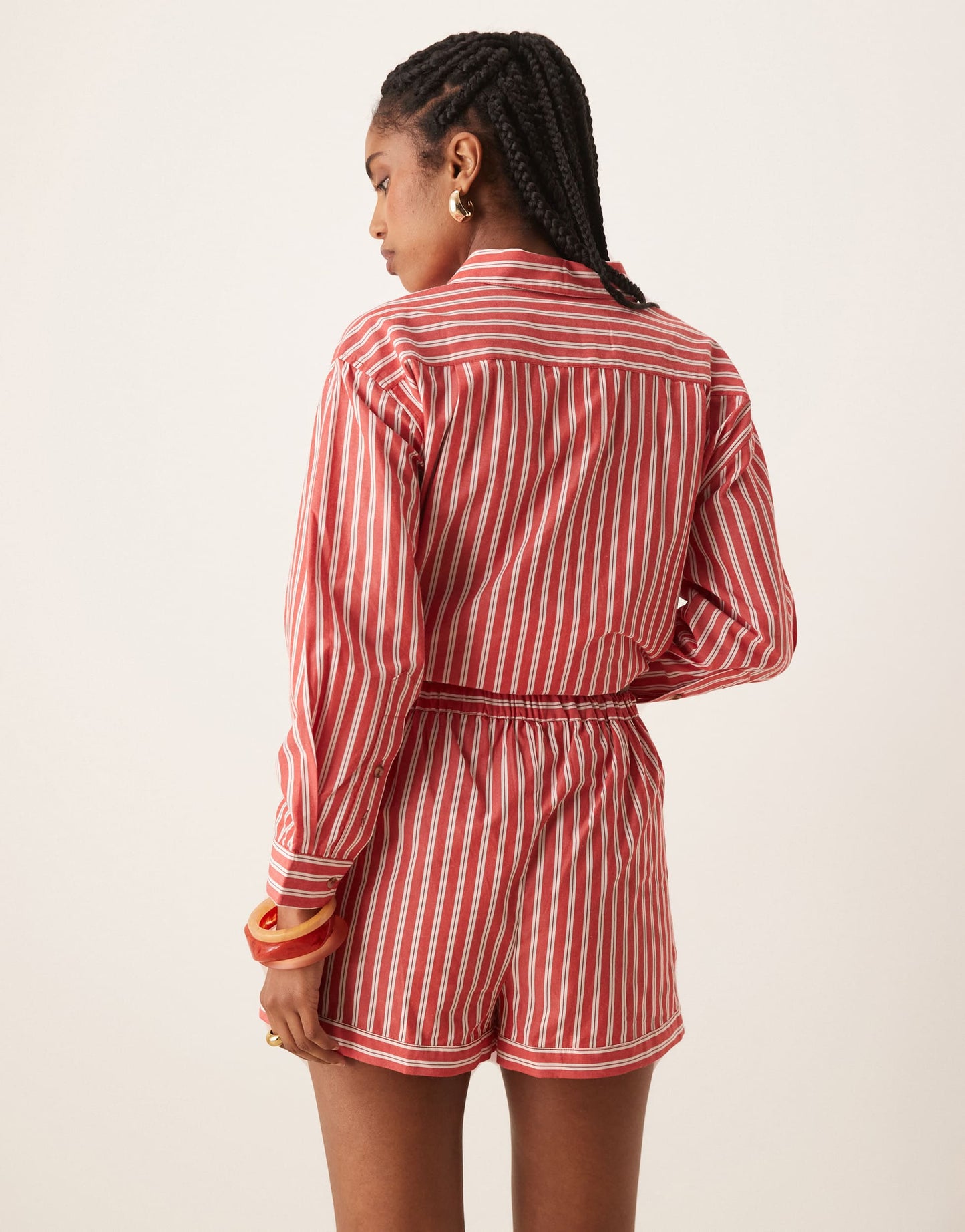 Nobody's Child Kandy shorts co-ord in red stripe