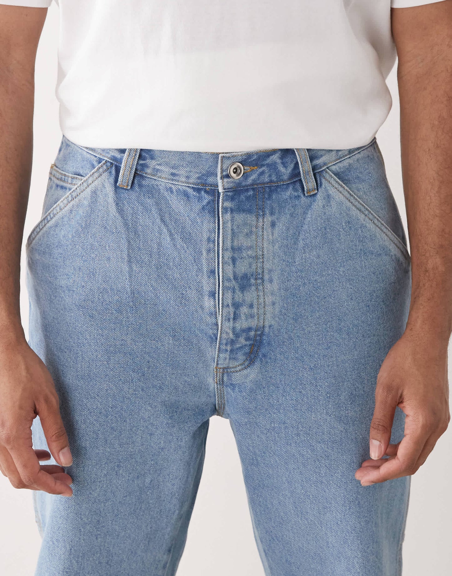 Deus Ex Machina big fella denim pants in light blue