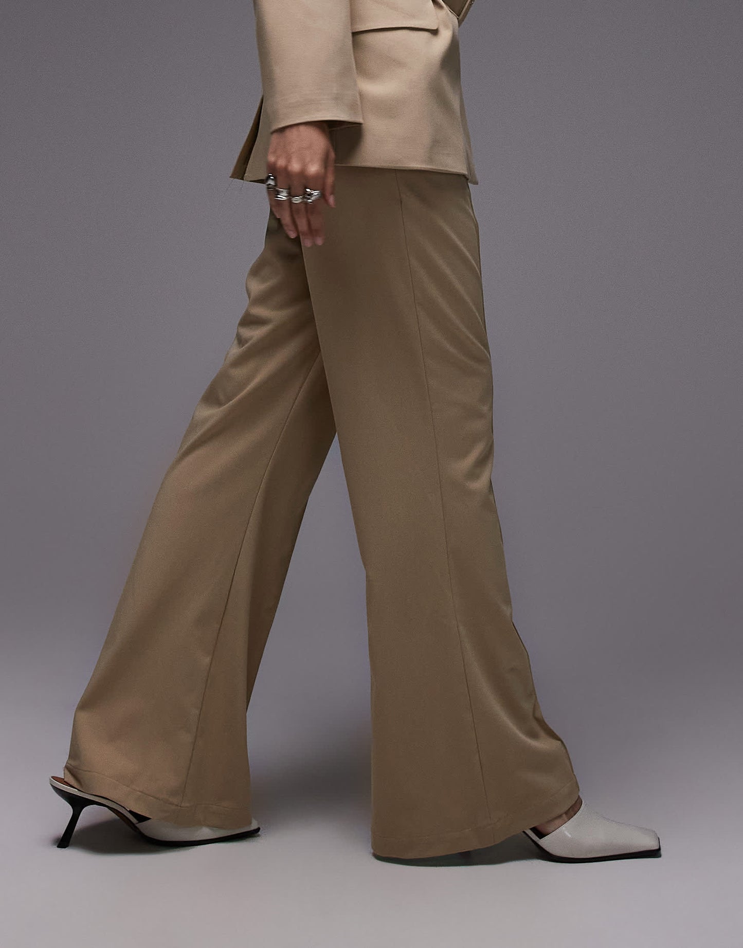 ASOS DESIGN tailored kickflare trouser in camel co ord