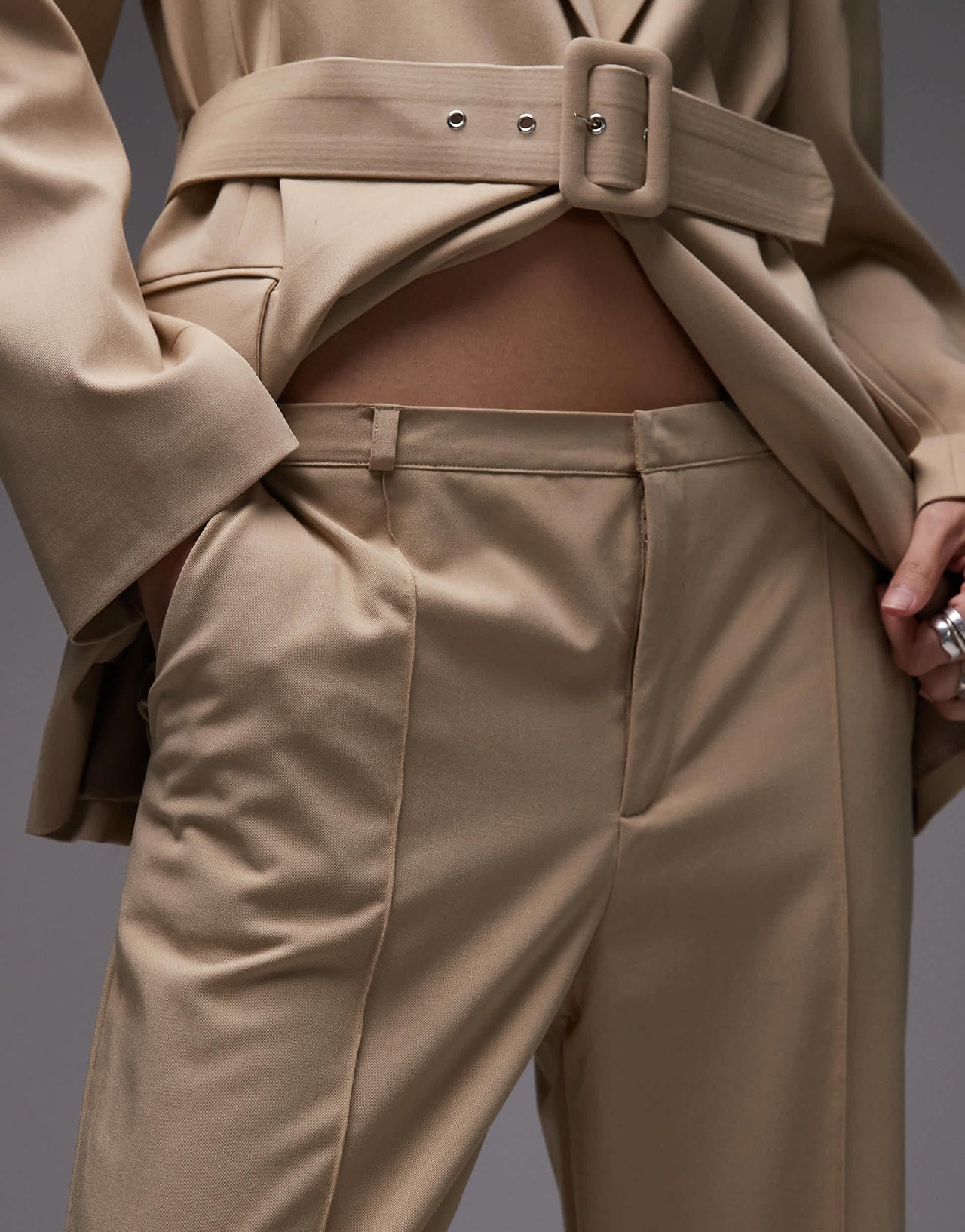 ASOS DESIGN tailored kickflare trouser in camel co ord