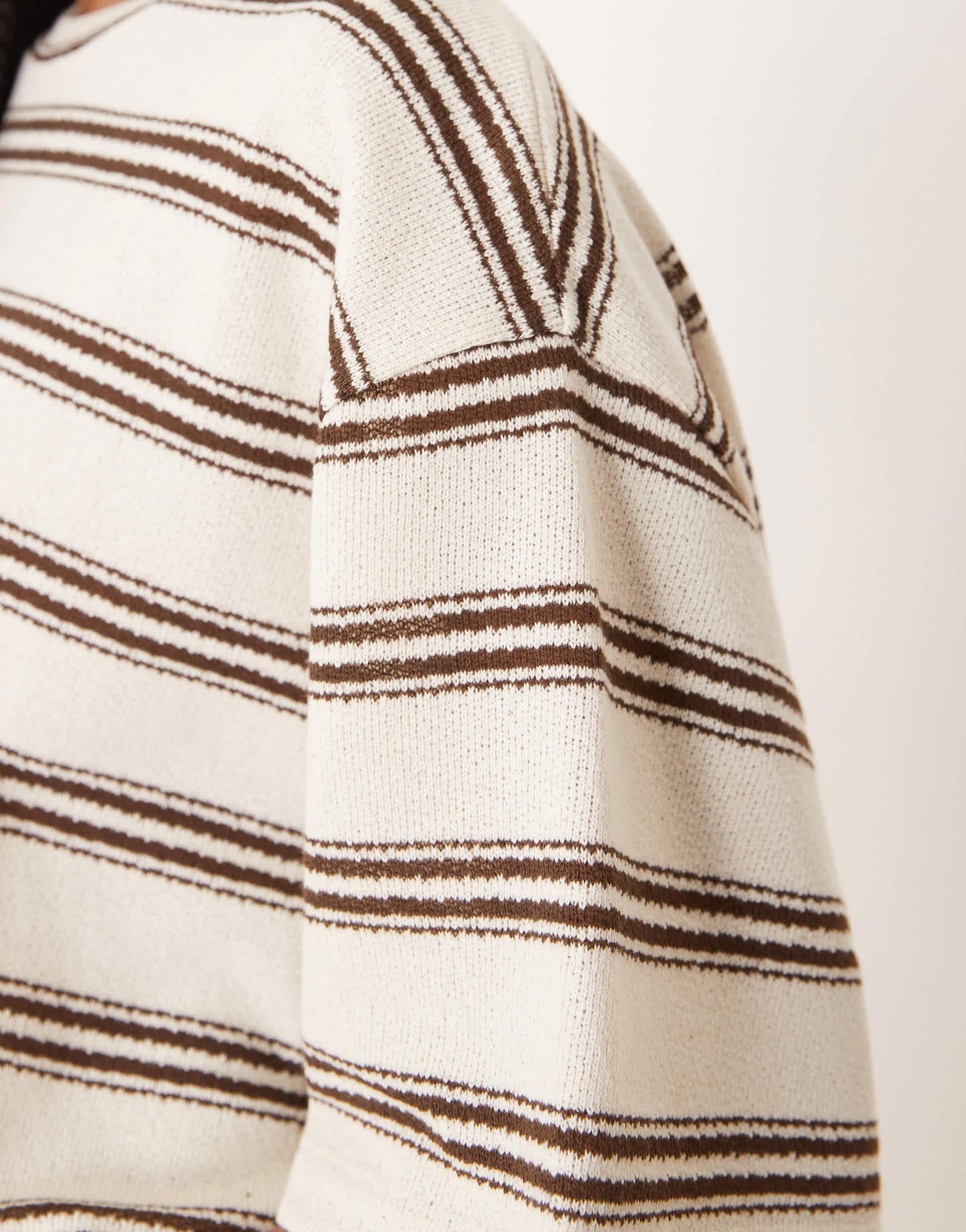 ASOS DESIGN oversized t-shirt co-ord in choc stripe