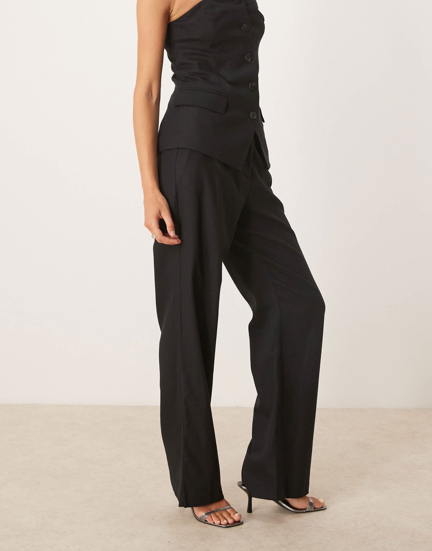 Vila tailored trouser co-ord in black