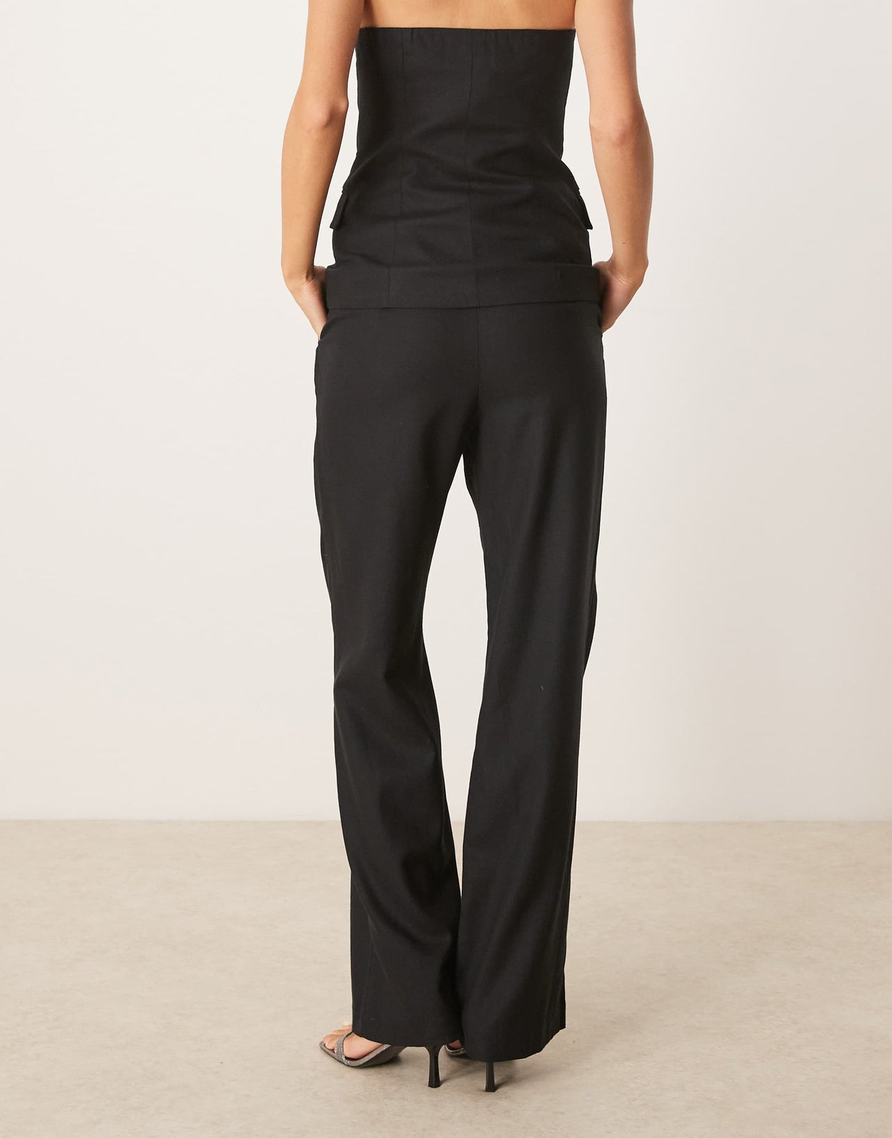Vila tailored trouser co-ord in black