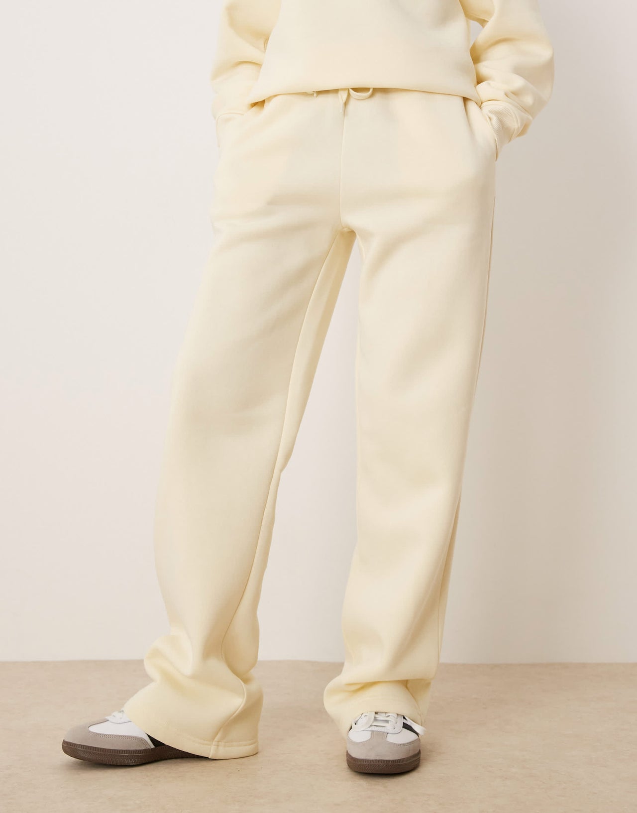 Gina Tricot mix and match straight leg joggers in buttermilk yellow