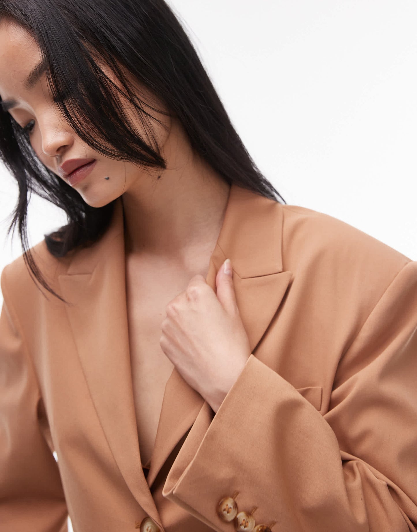 ASOS DESIGN oversized blazer co ord in camel