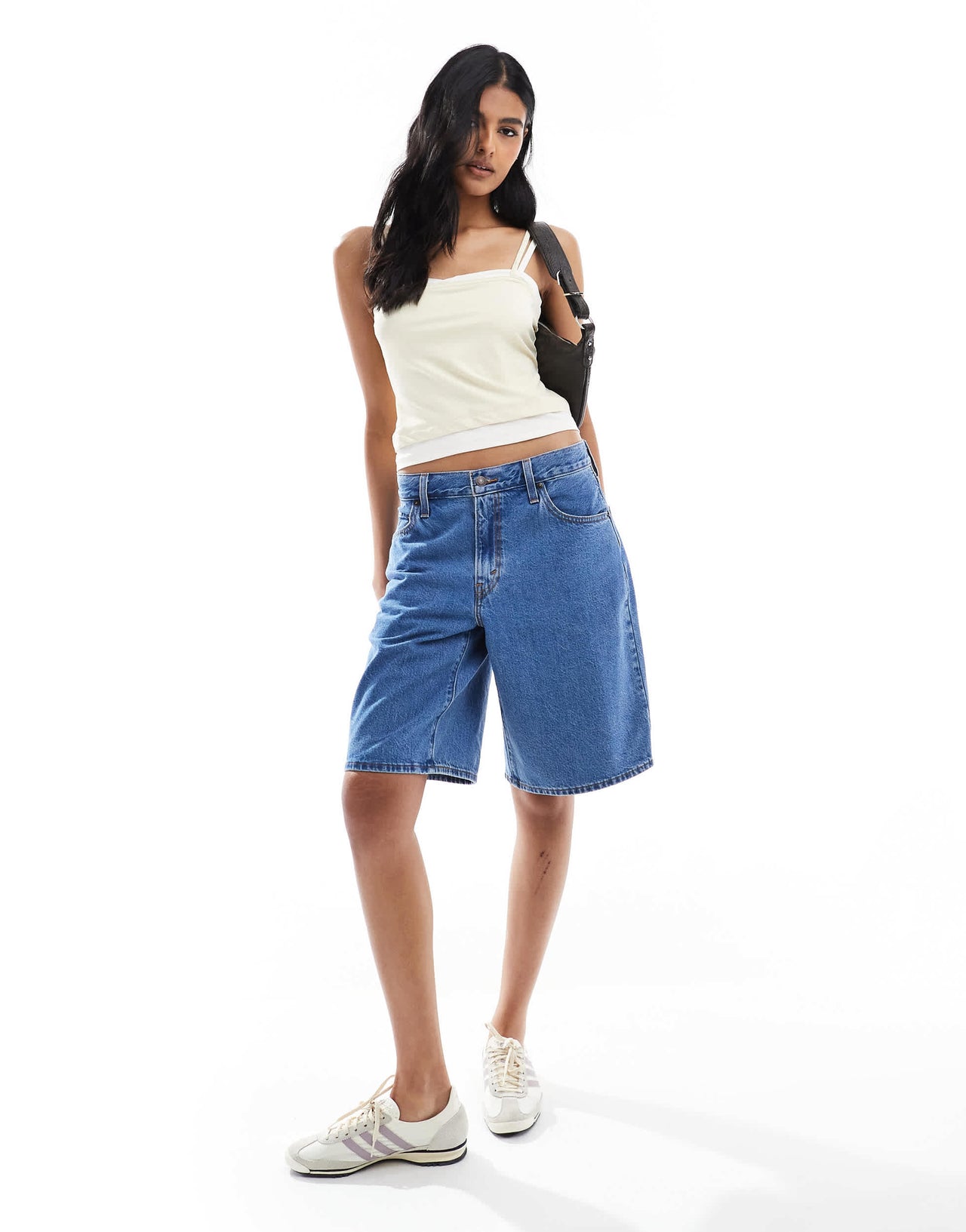 ASOS DESIGN double layer cami top in buttermilk