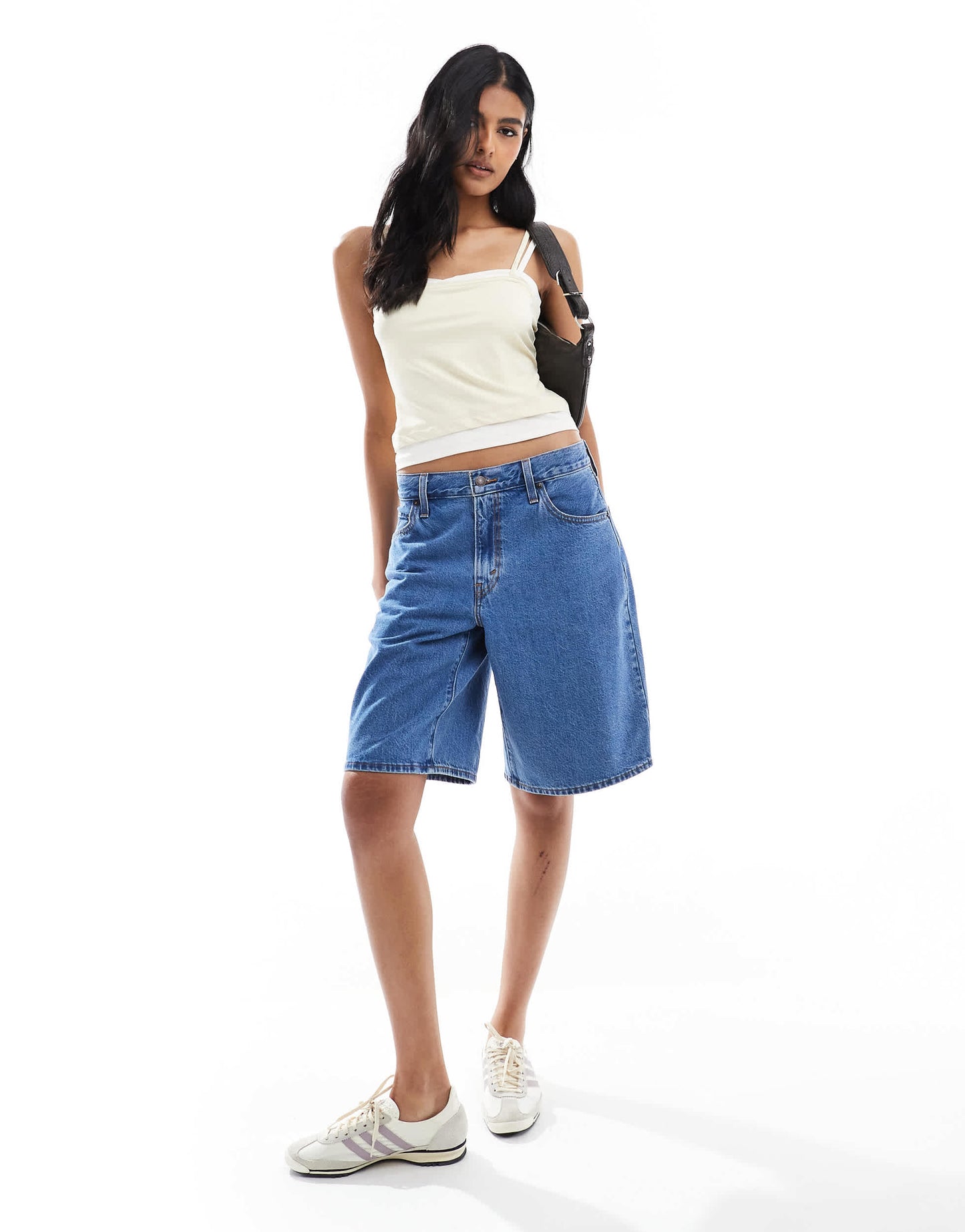 ASOS DESIGN double layer cami top in buttermilk