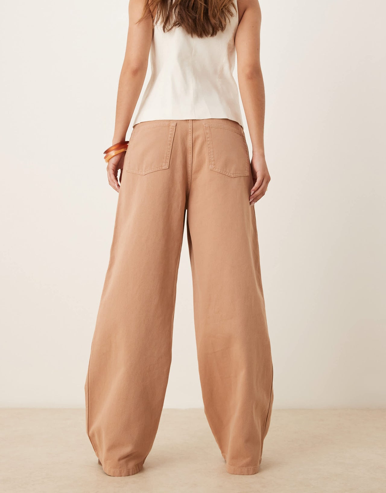 Mango Mila relaxed straight leg jean in rust
