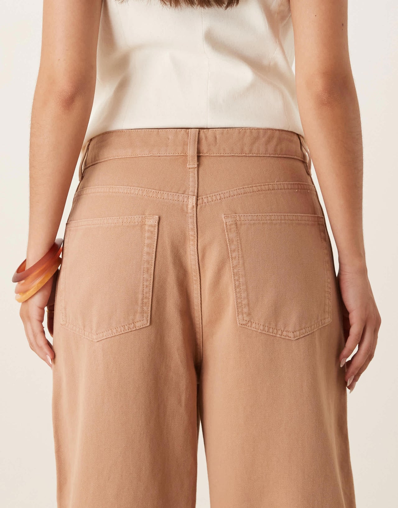 Mango Mila relaxed straight leg jean in rust
