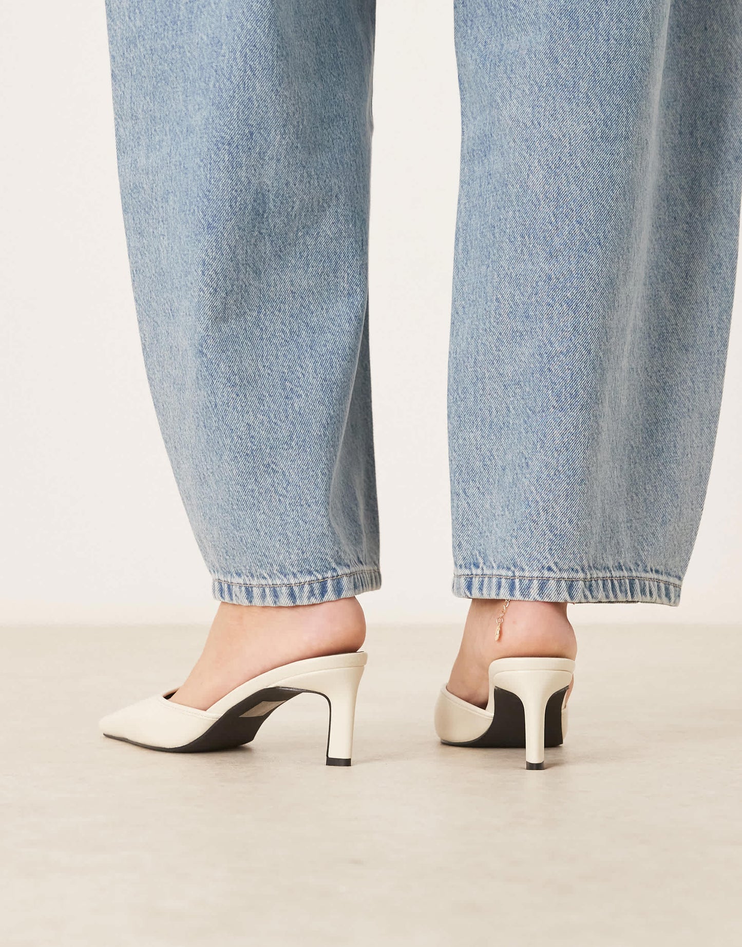 RAID Alya heeled mules in off white