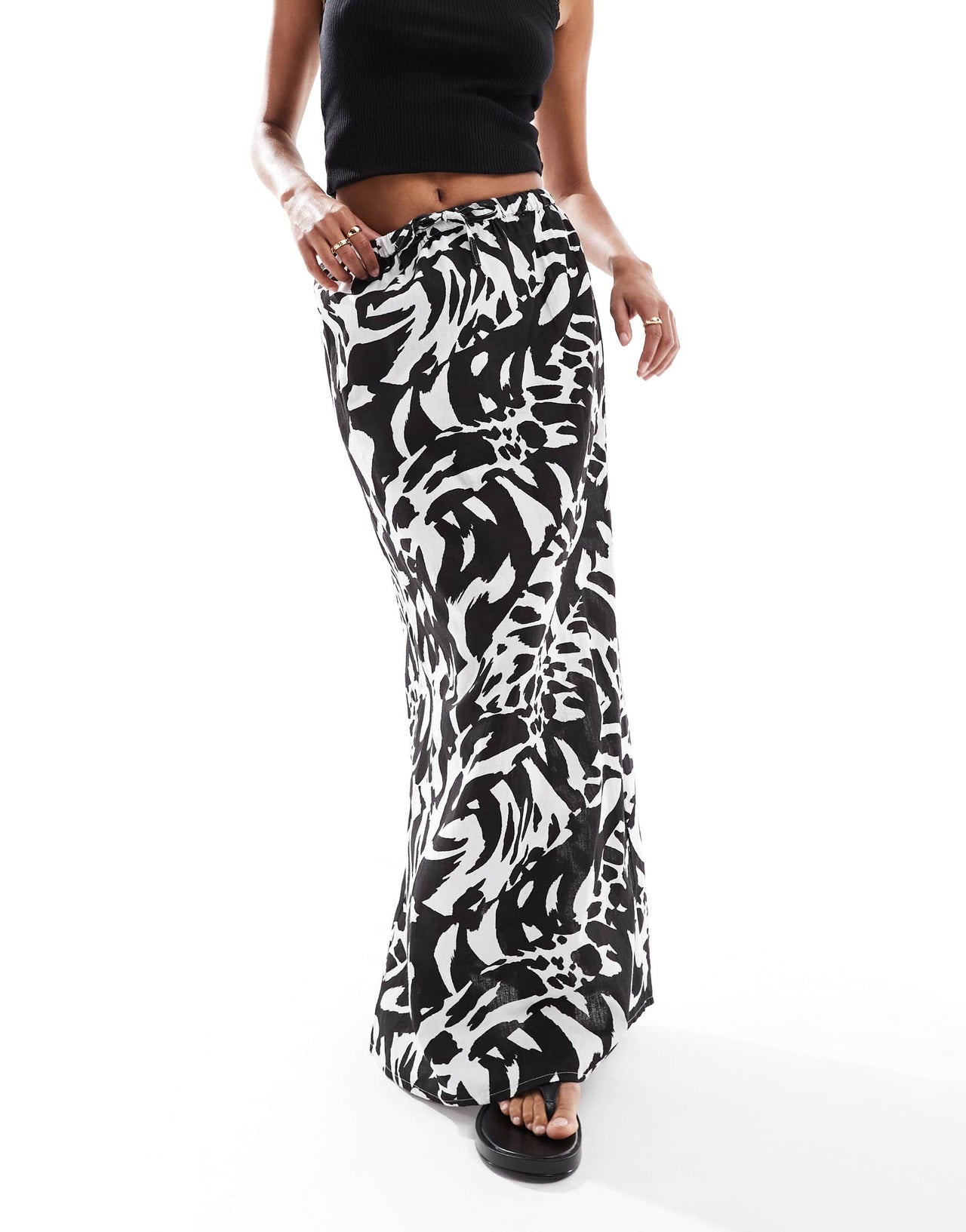 Wednesday Girl's midaxi skirt in animal print