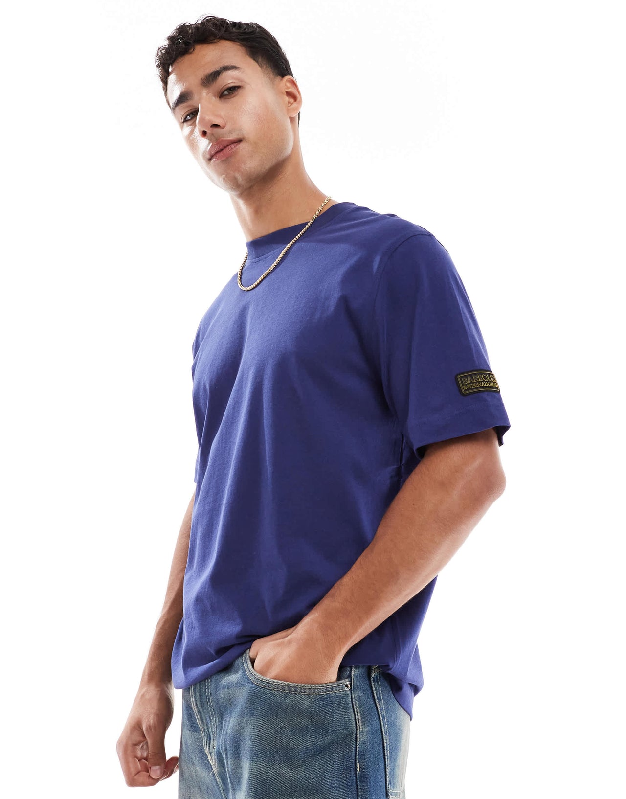 Barbour international outline t-shirt in navy