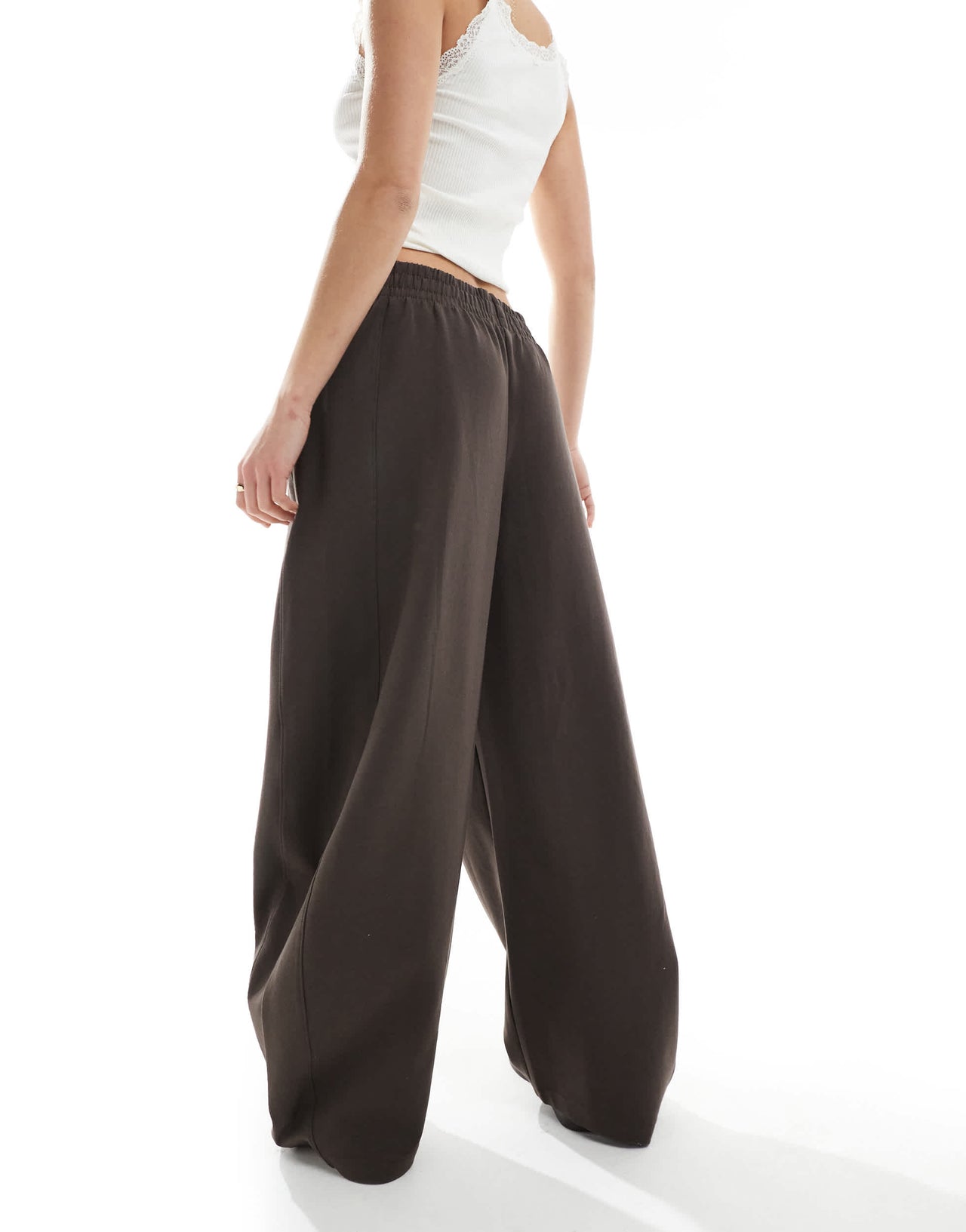 Stradivarius STR barrel leg jogger in brown