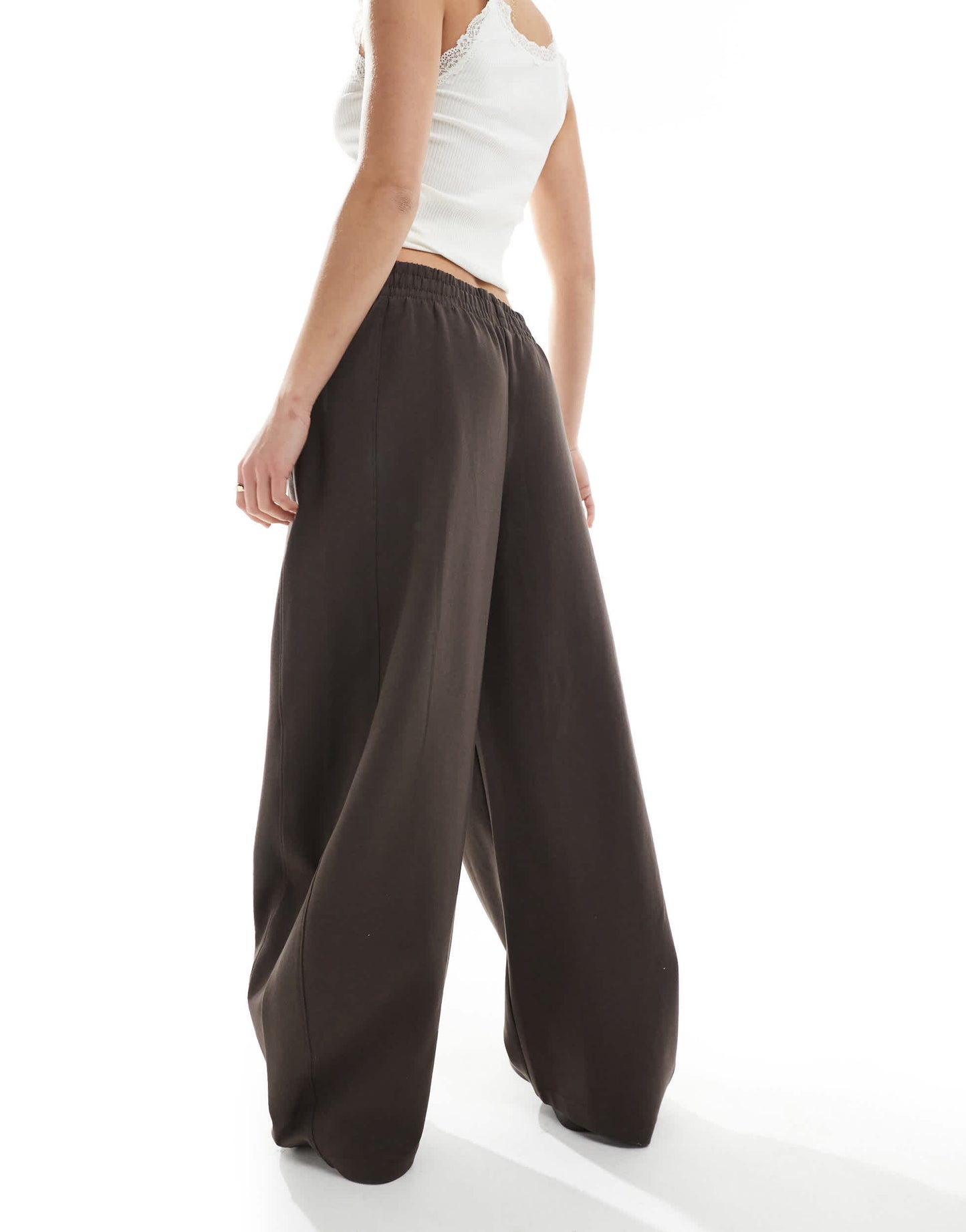 Stradivarius STR barrel leg jogger in brown