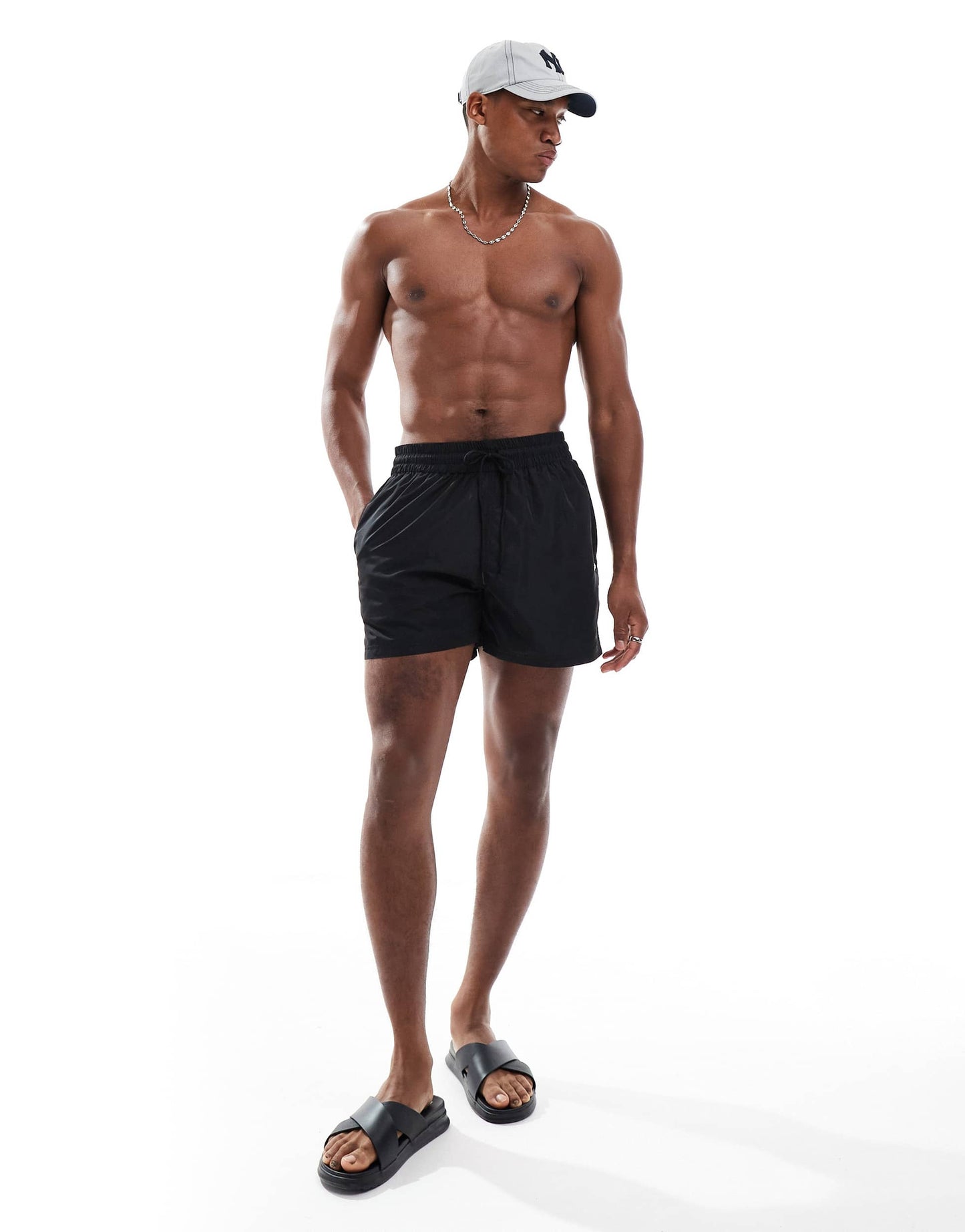 New Era swim short in black