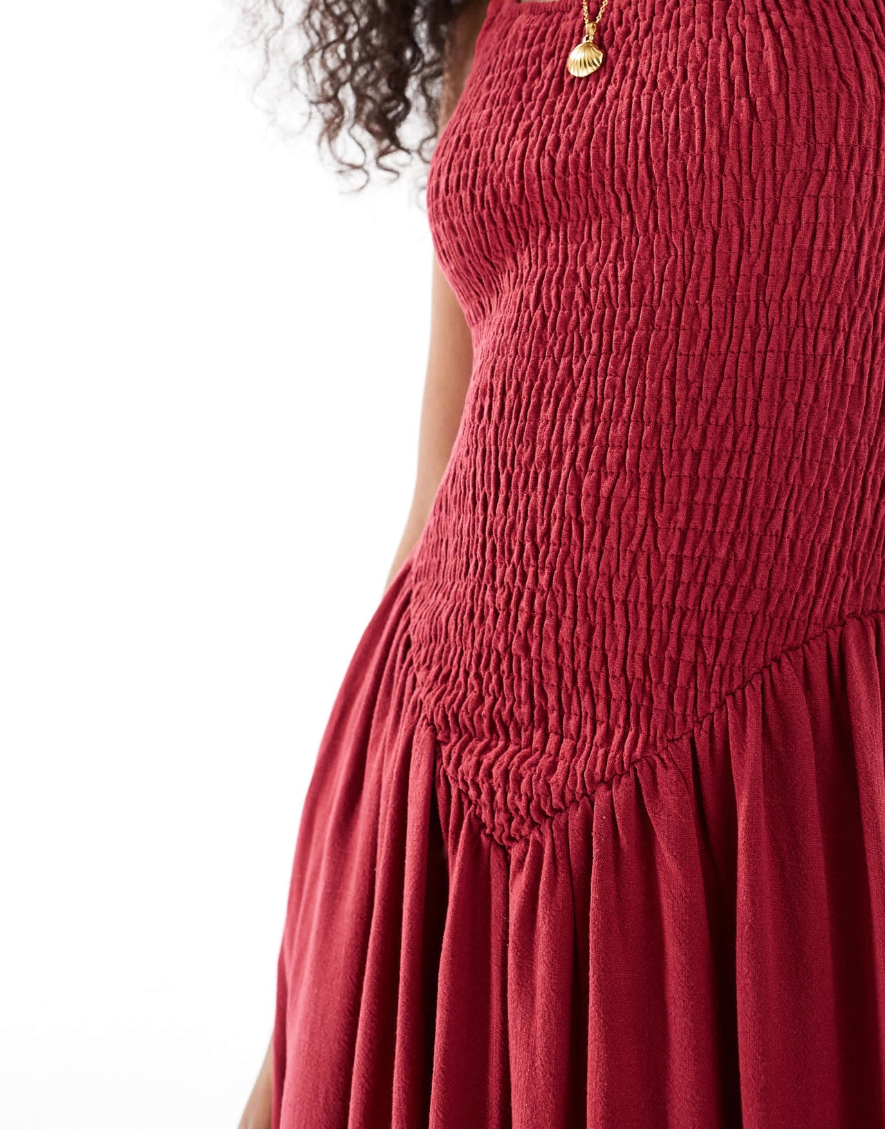 Daisy Street v shape bodice maxi dress in red