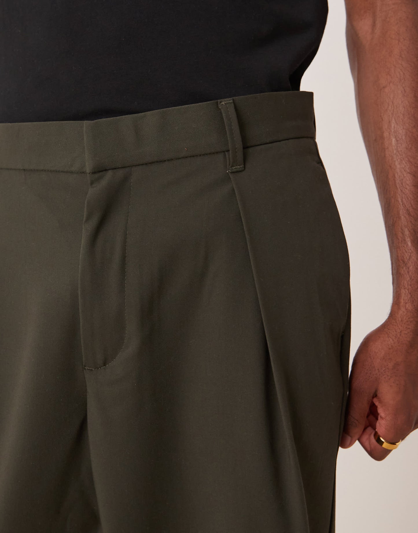 ASOS DESIGN oversized tapered trouser with deep pleat in grey