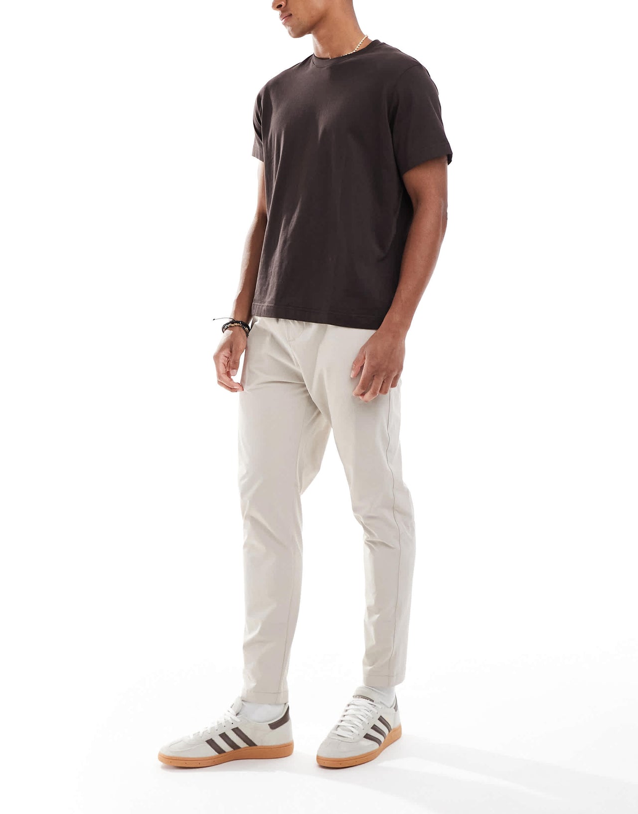 Brave Soul drawstring trousers in stone