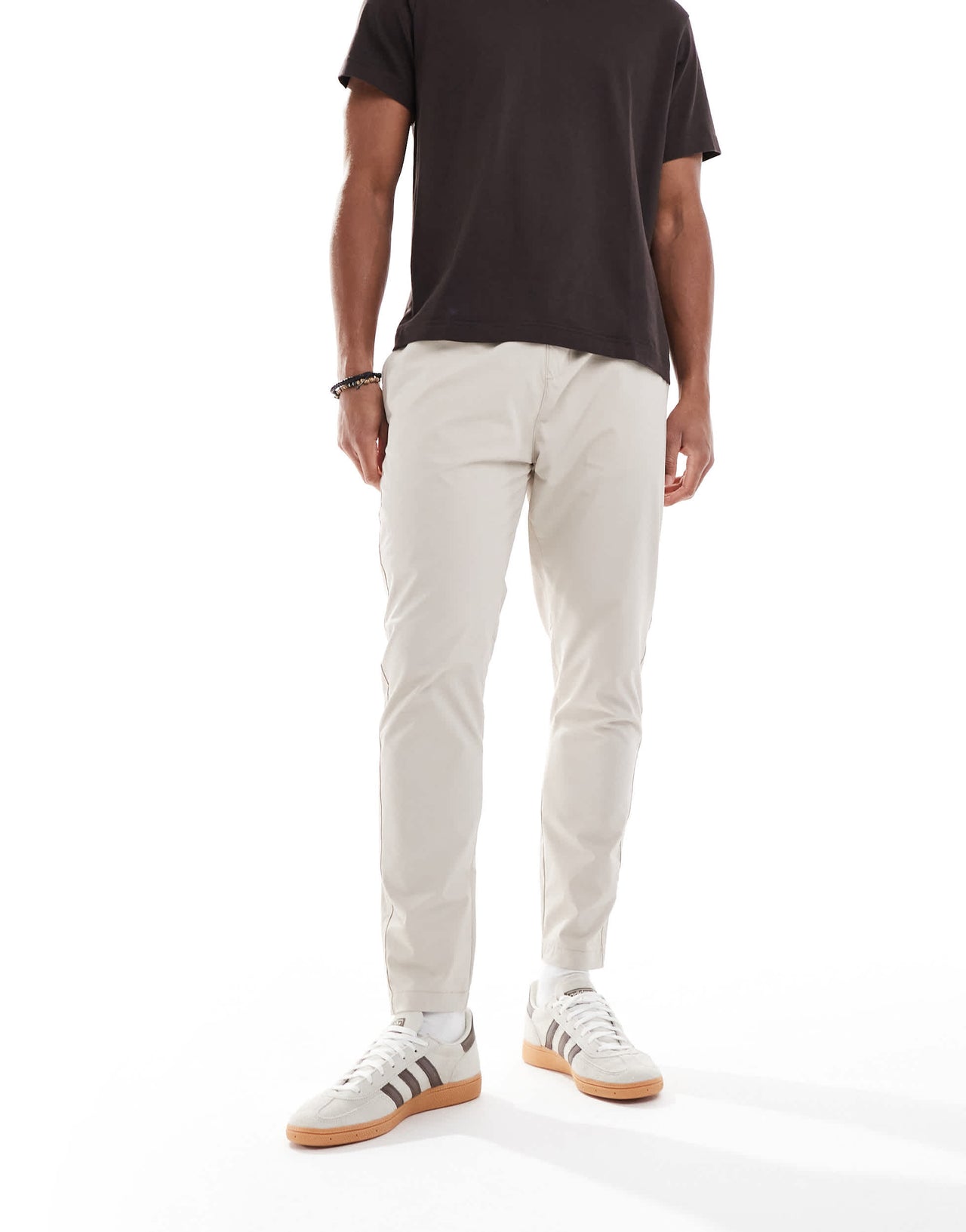 Brave Soul drawstring trousers in stone