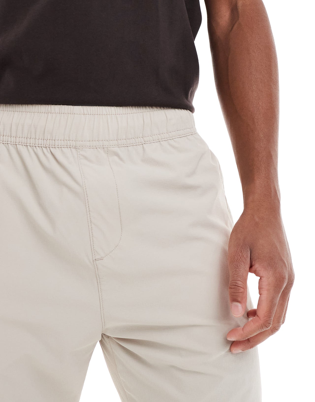 Brave Soul drawstring trousers in stone