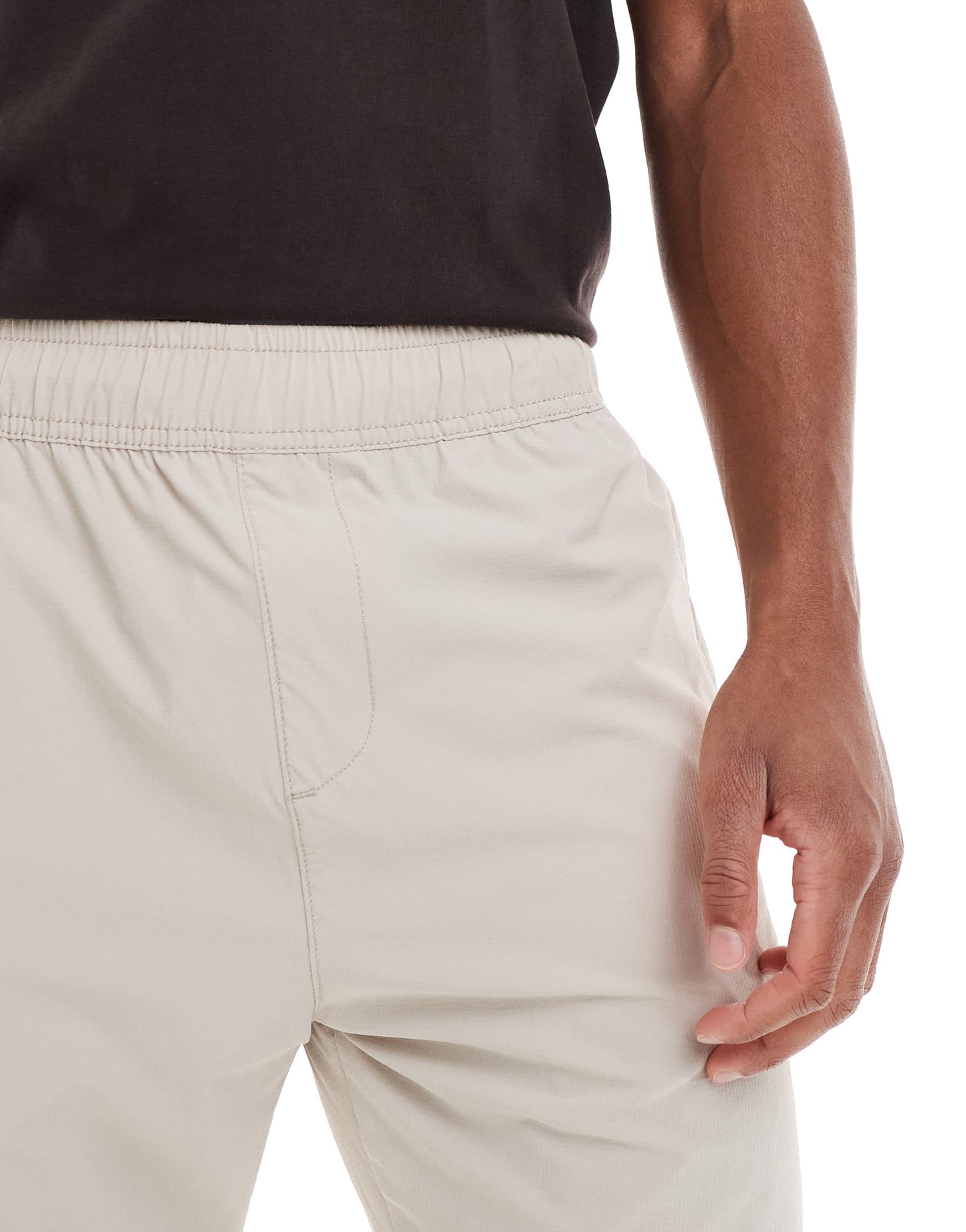 Brave Soul drawstring trousers in stone