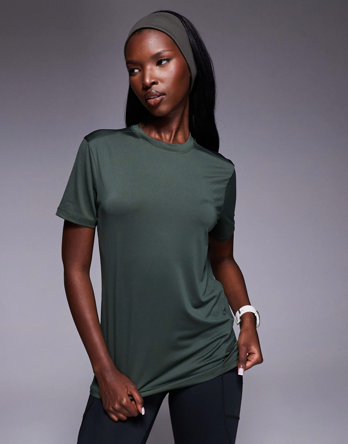 4505 Icon active quick dry performance t-shirt in dark green