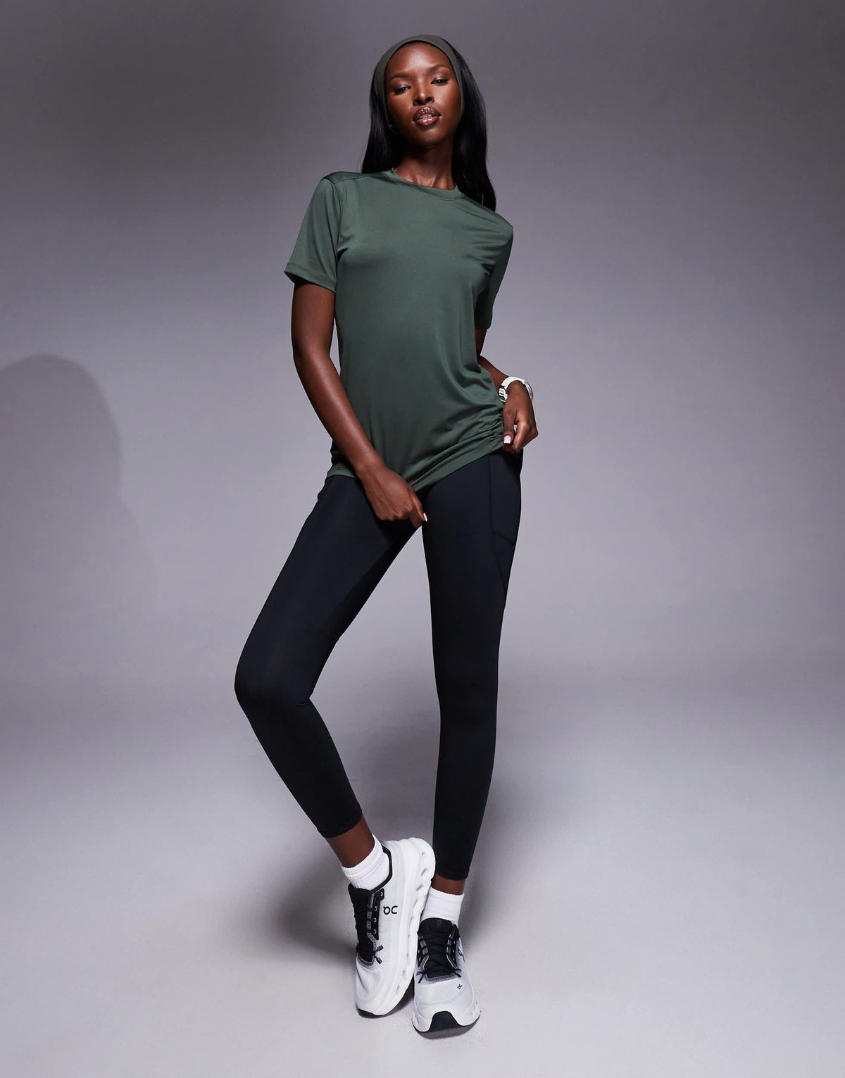 4505 Icon active quick dry performance t-shirt in dark green
