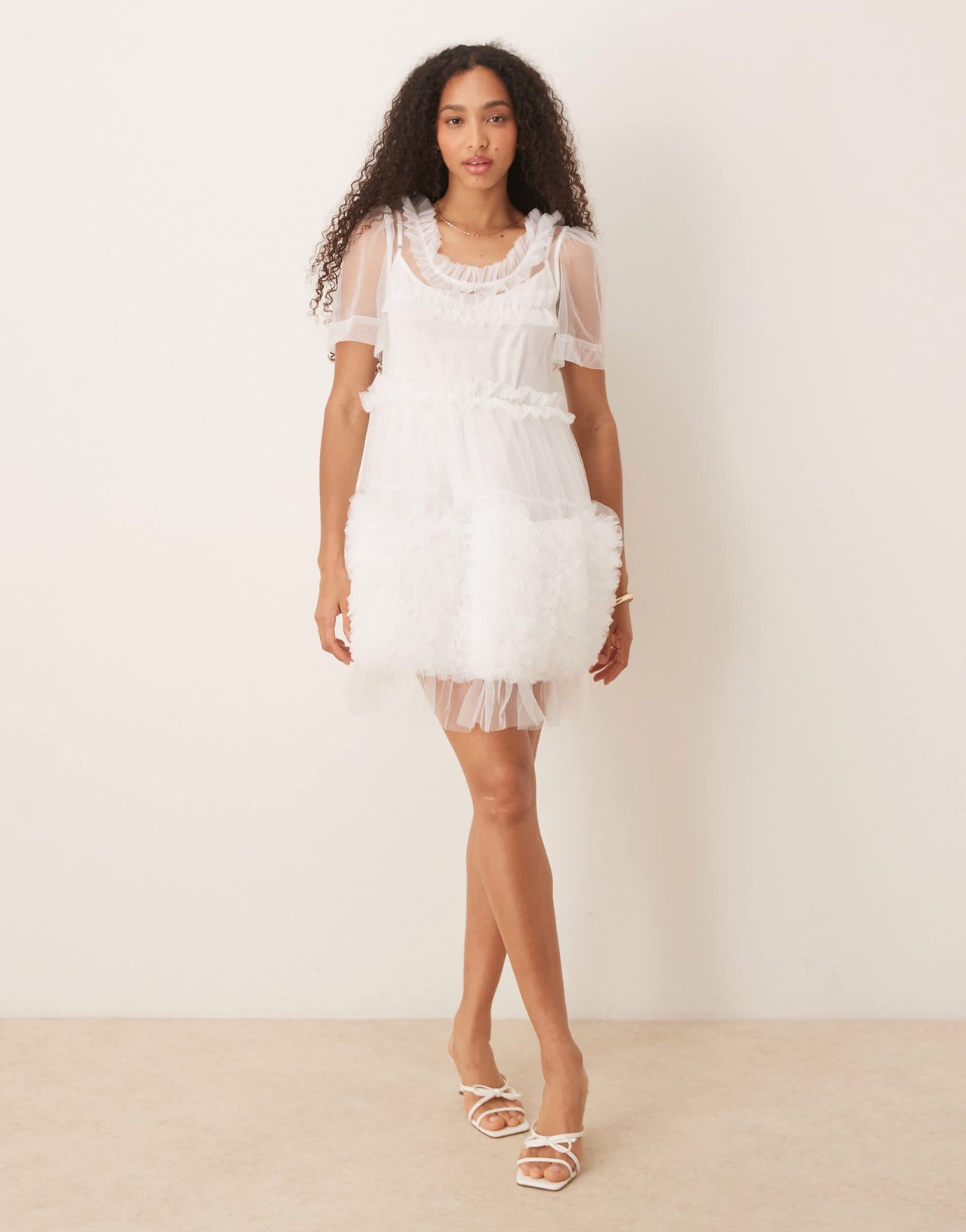 Dream Sister Jane Heather tulle mini dress in ivory