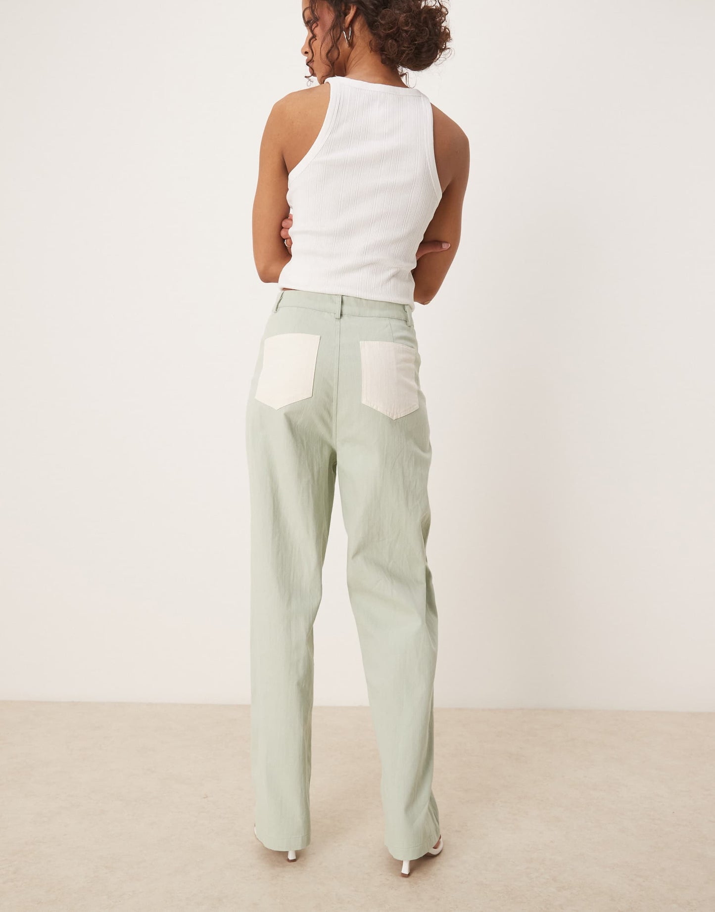 Ghospell contrast jean in light green