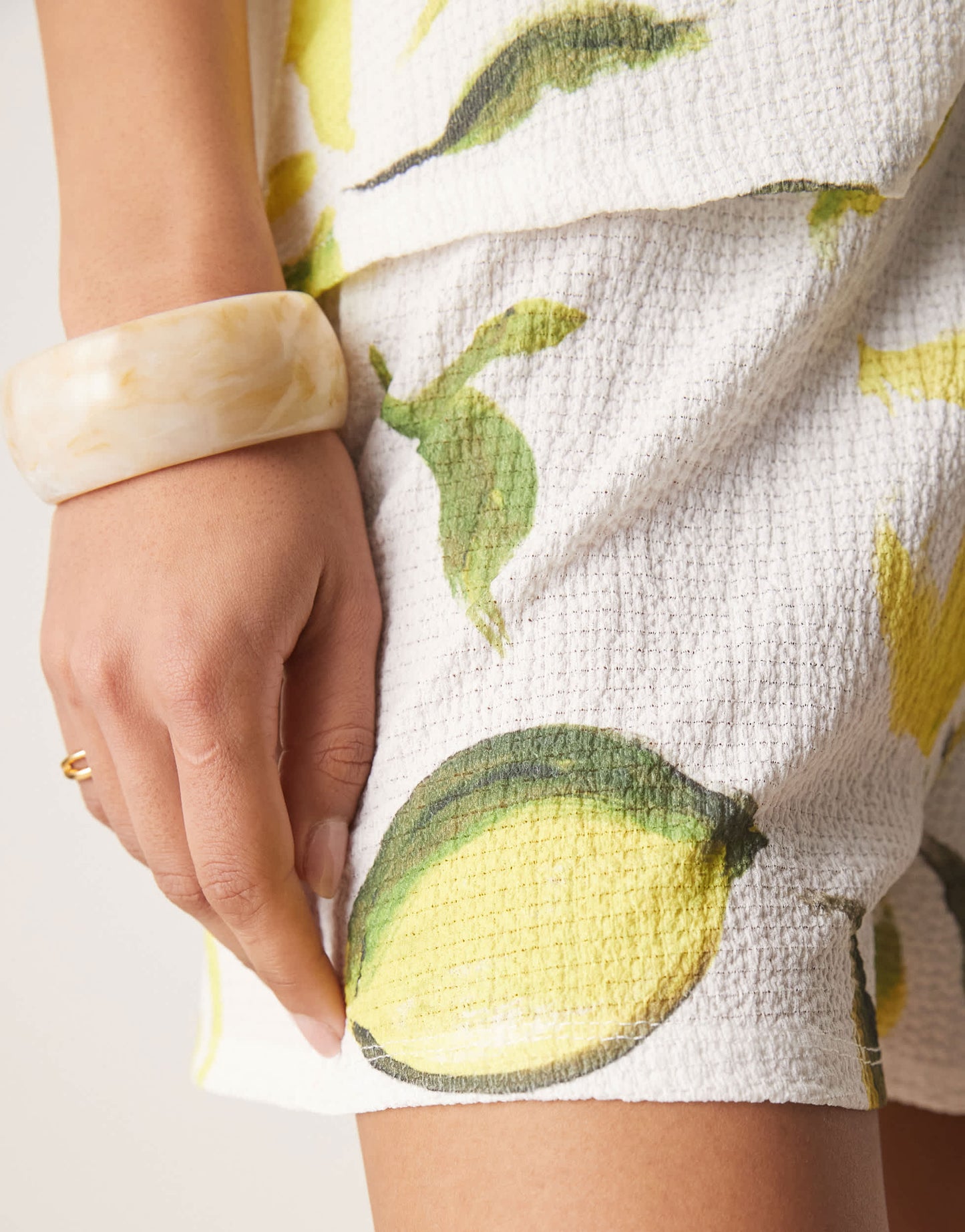 ASOS DESIGN shorts co-ord in lemon print