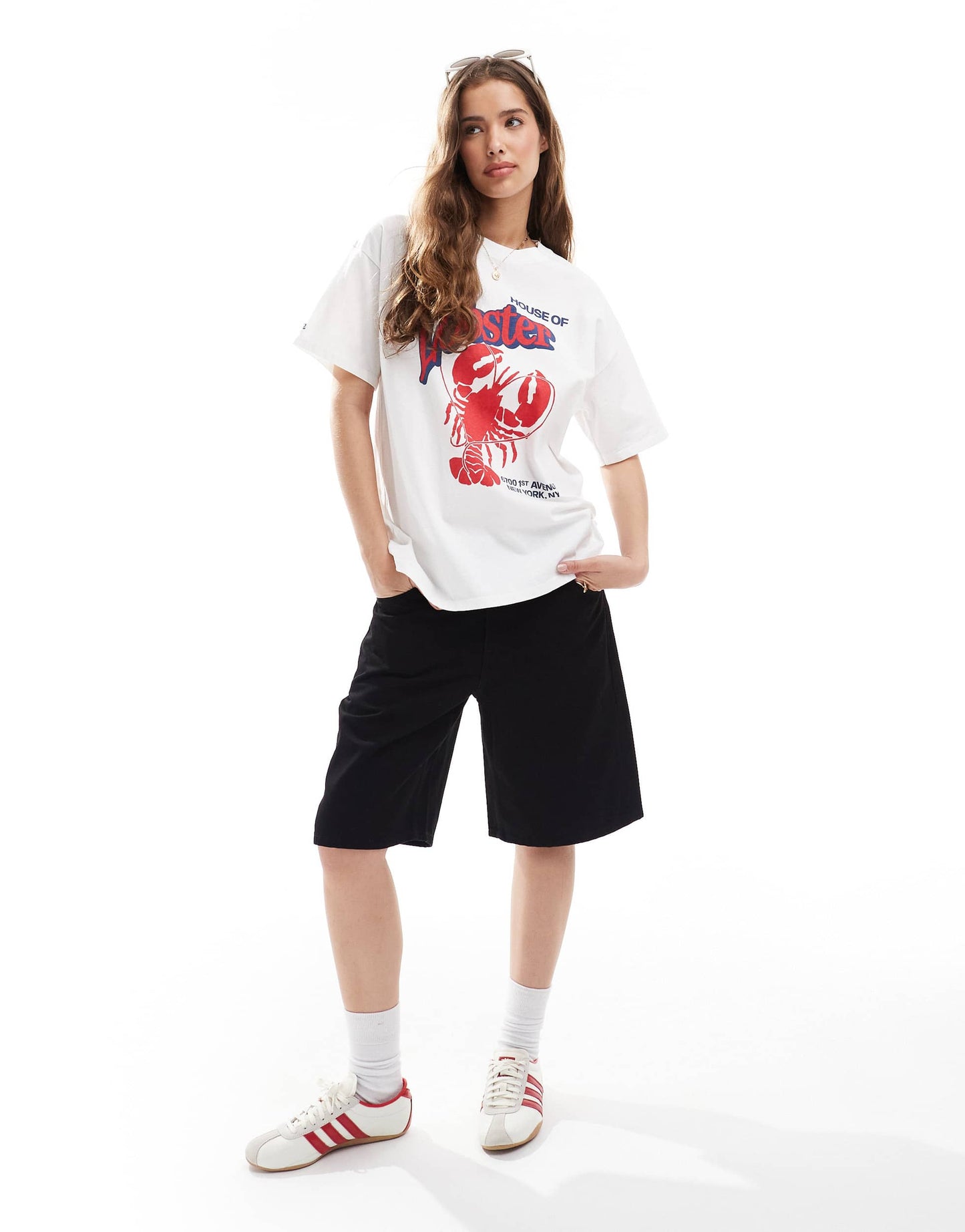 Pull&Bear lobster graphic t-shirt in blue