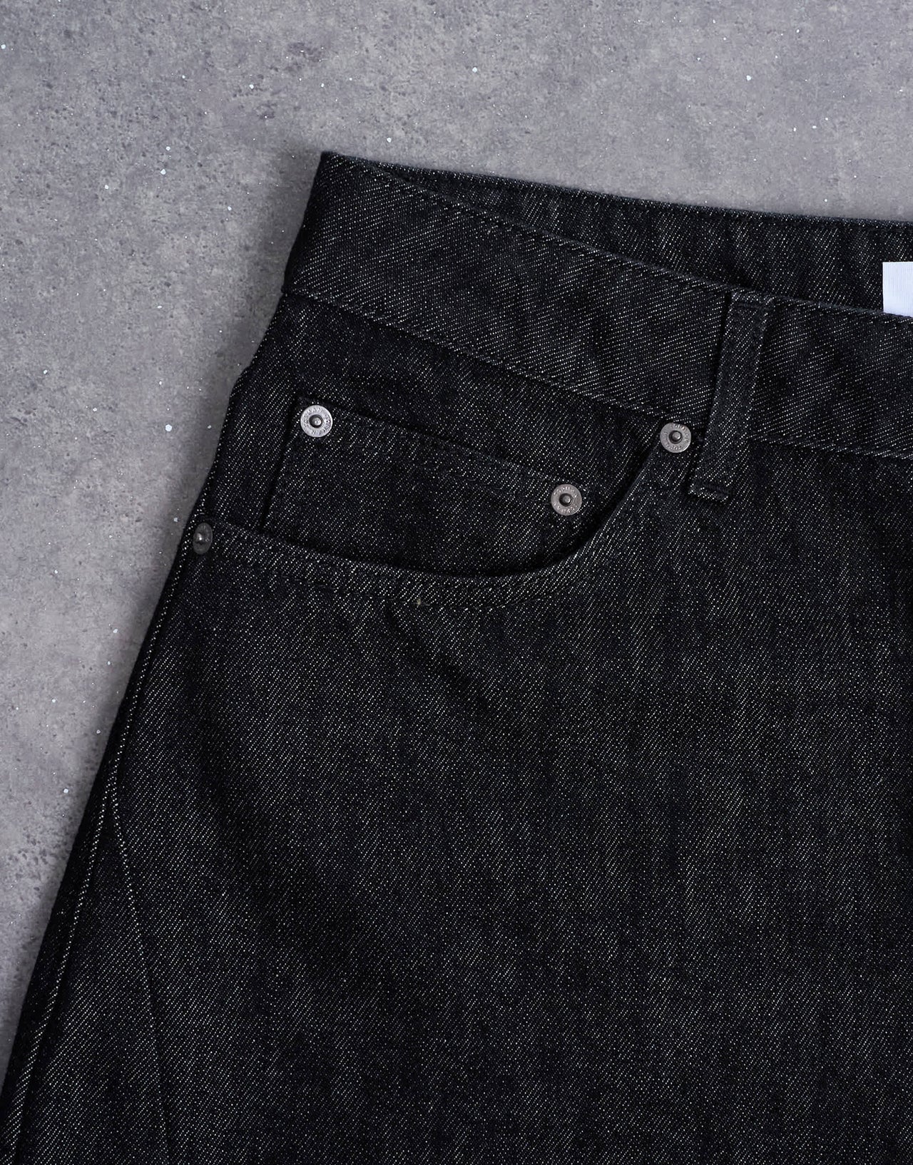 Topman rigid barrel jean in raw black