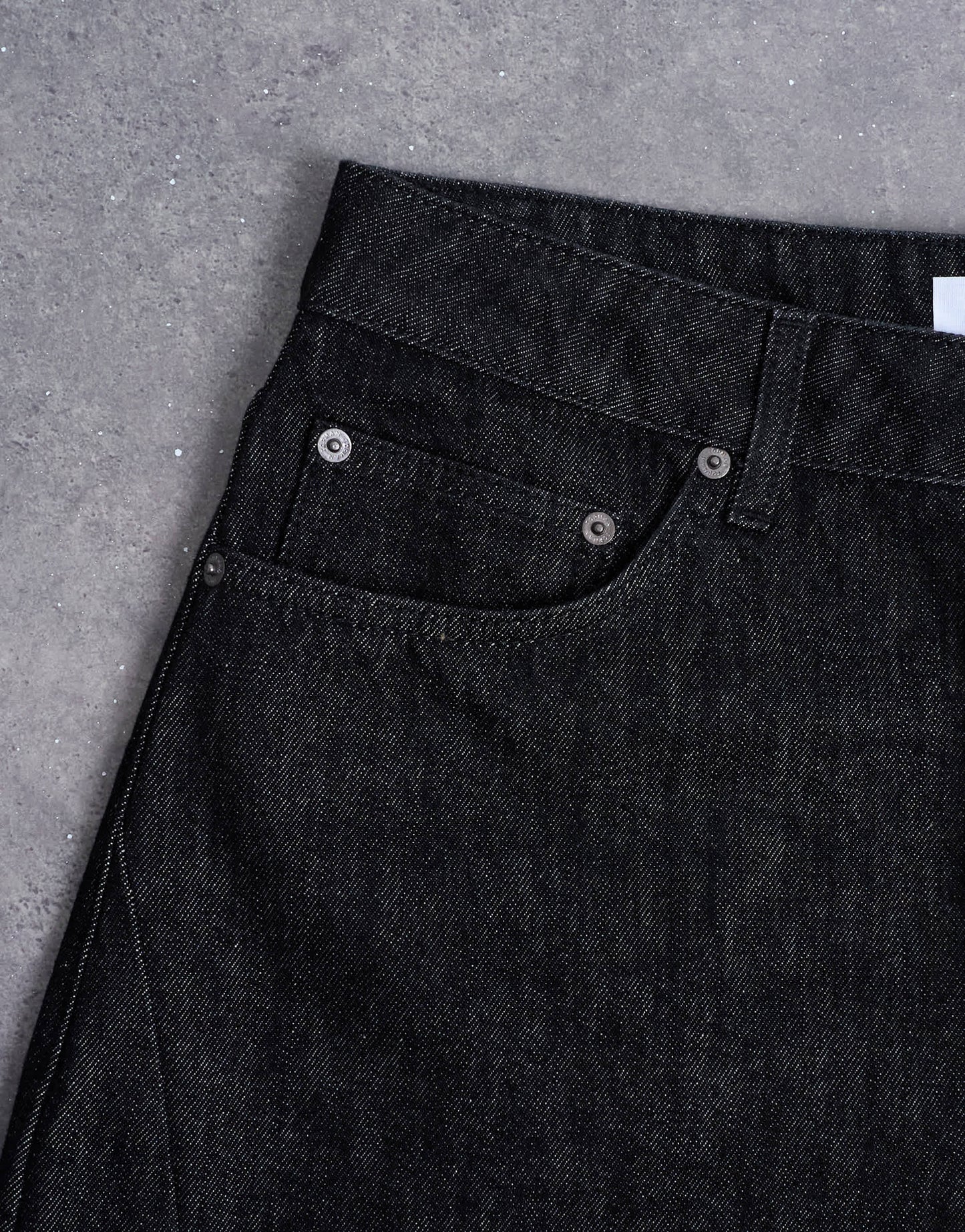 Topman rigid barrel jean in raw black