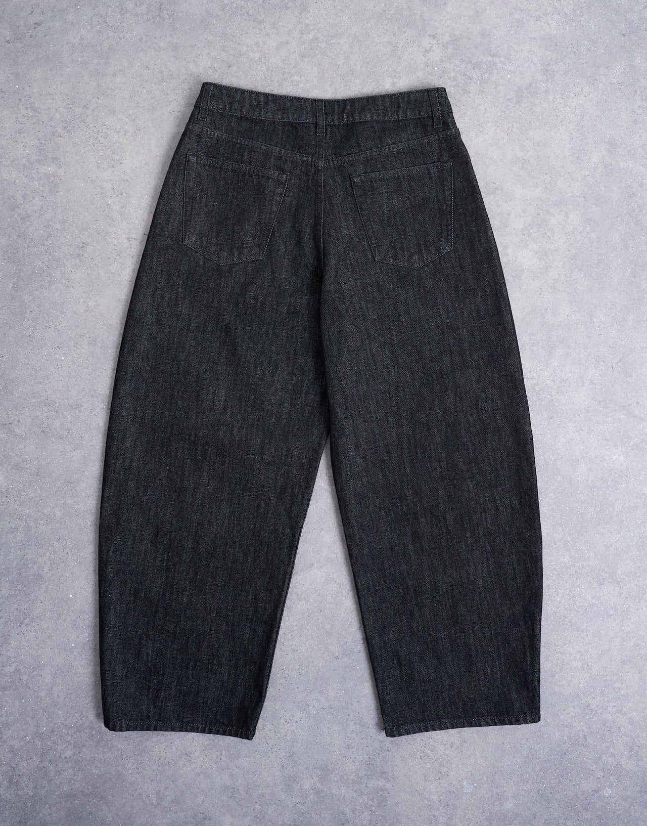 Topman rigid barrel jean in raw black