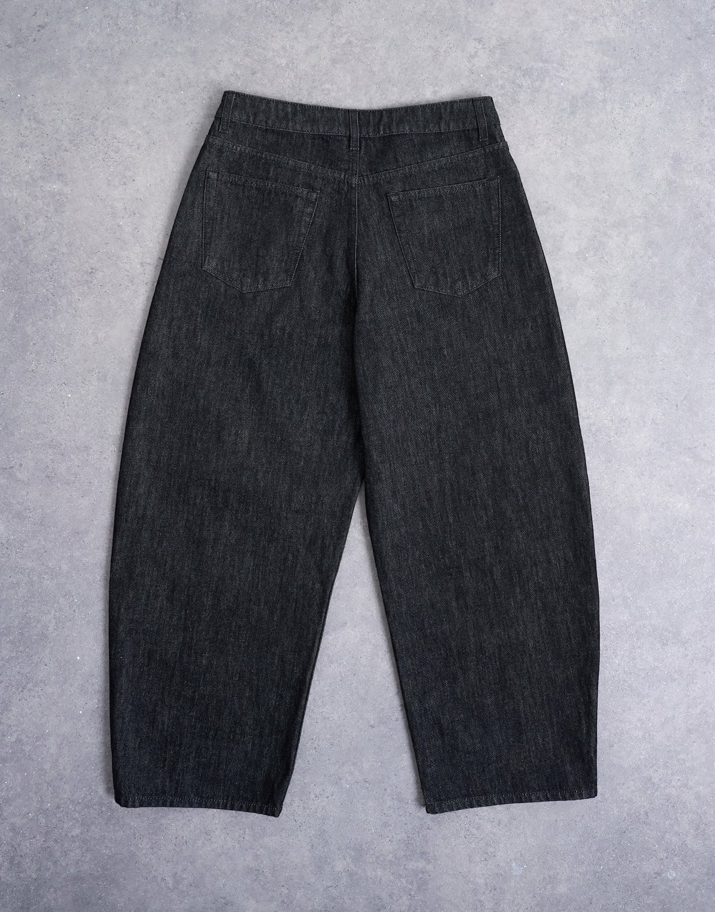 Topman rigid barrel jean in raw black