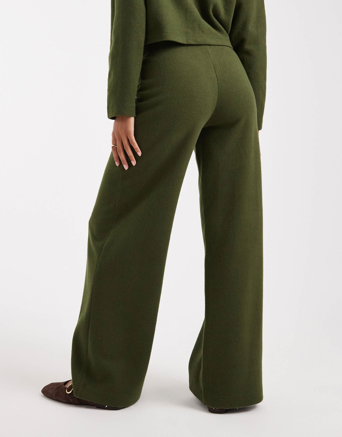 Miss Selfridge super soft trouser co-ord in olive