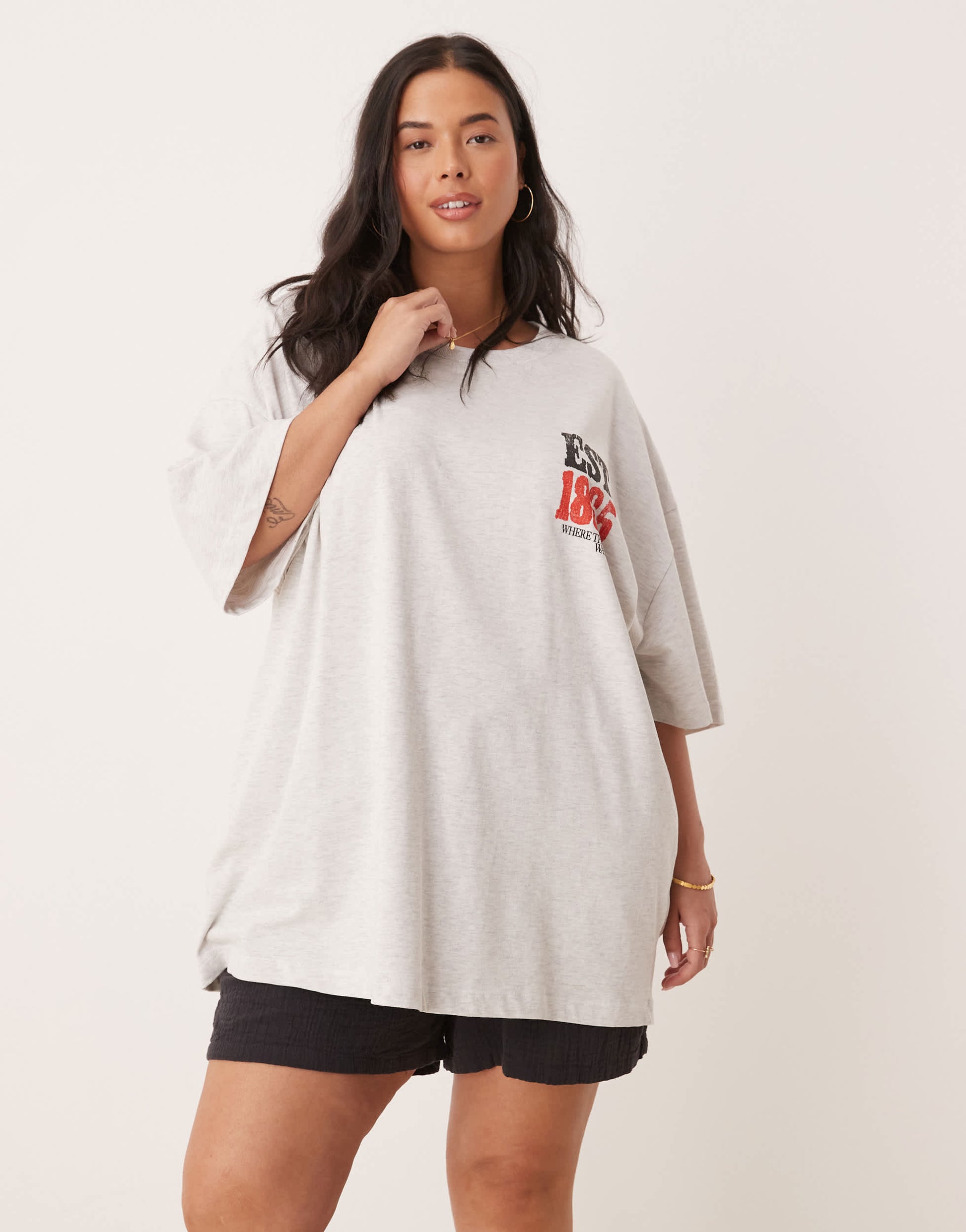 ASOS DESIGN Curve oversized t-shirt with arizona rodeo graphic in