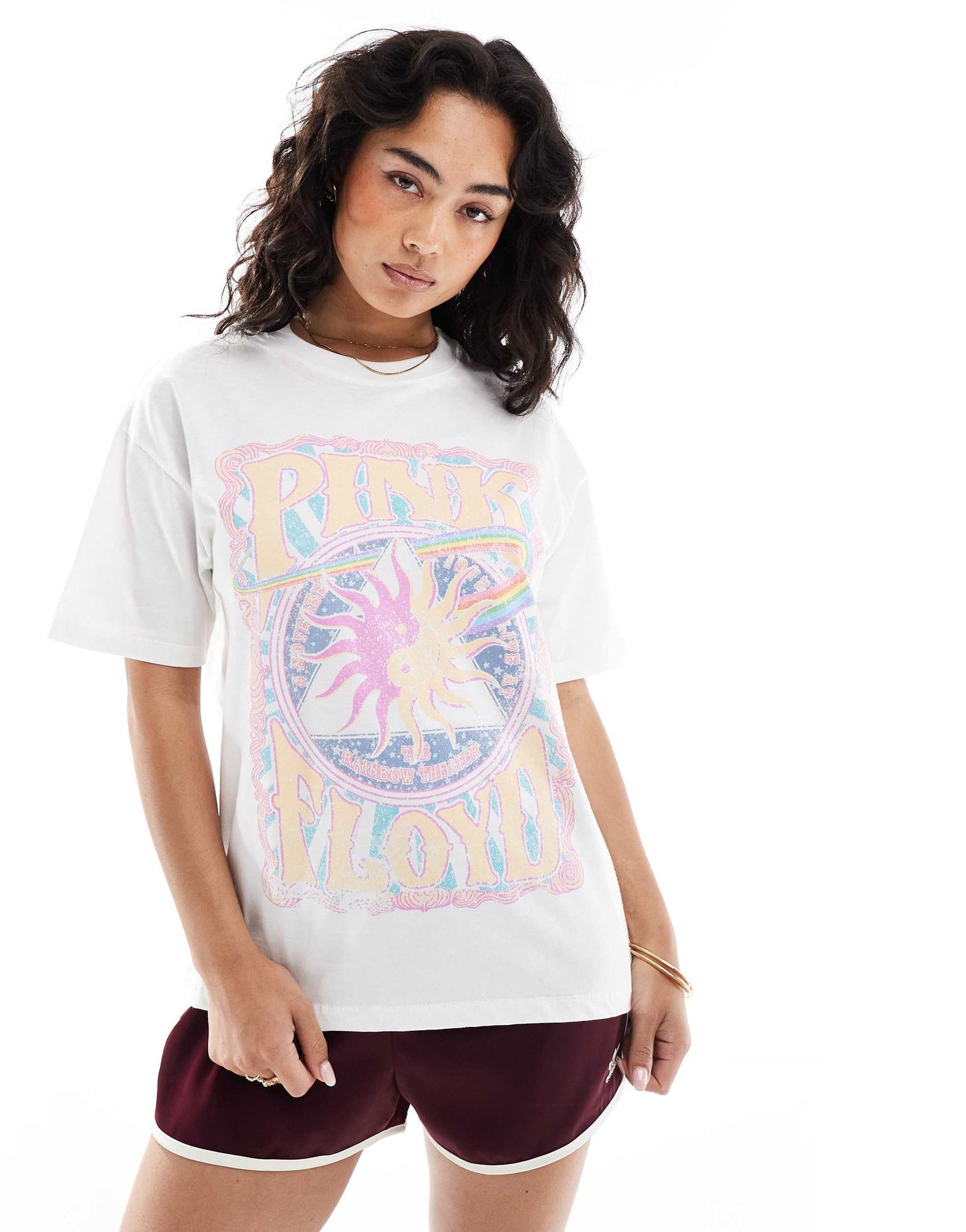 Pull&Bear Pink Floyd graphic tee in ecru