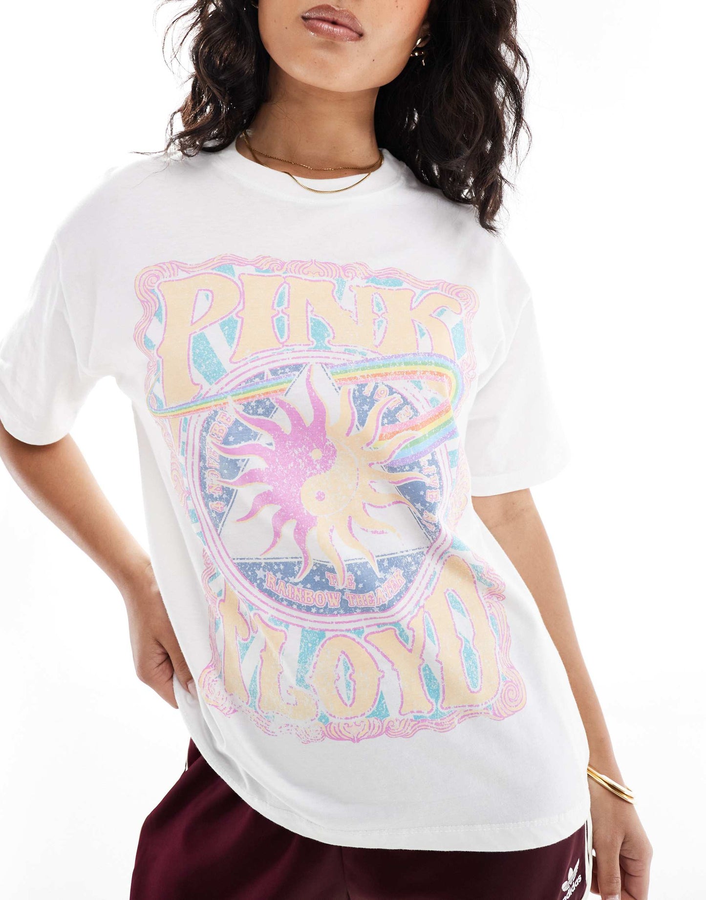 Pull&Bear Pink Floyd graphic tee in ecru