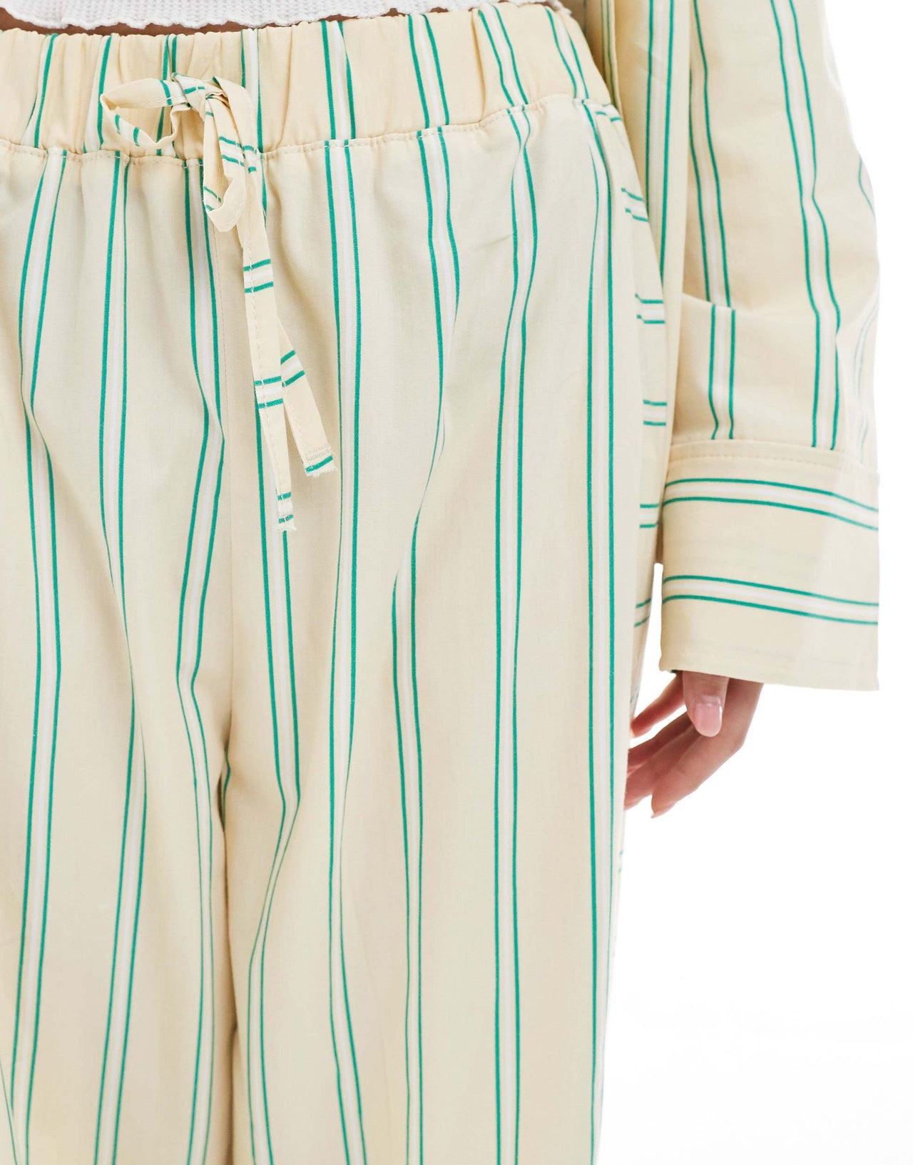 ASOS DESIGN oversized cotton poplin barrel leg jogger with contrast stripe panel