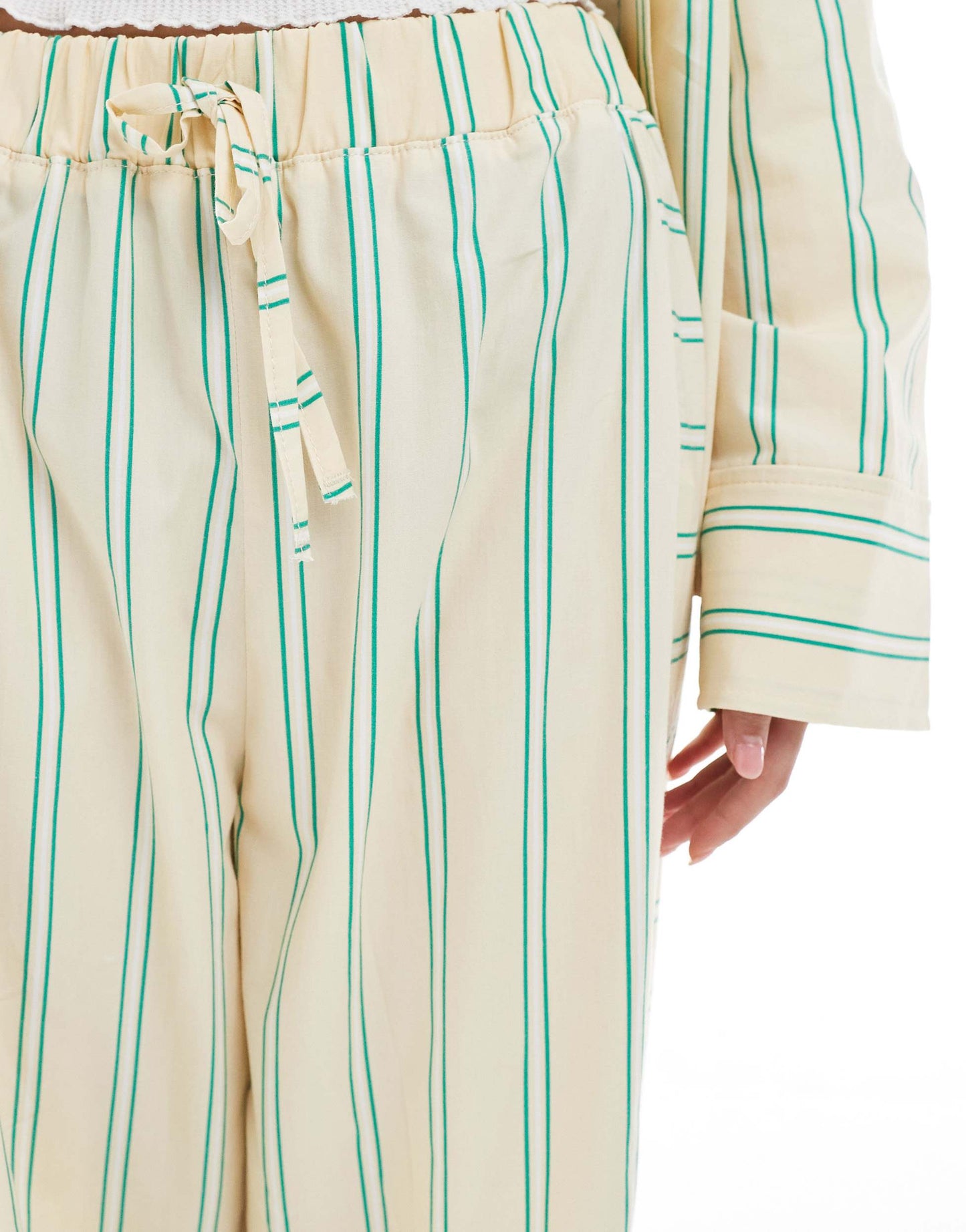 ASOS DESIGN oversized cotton poplin barrel leg jogger with contrast stripe panel
