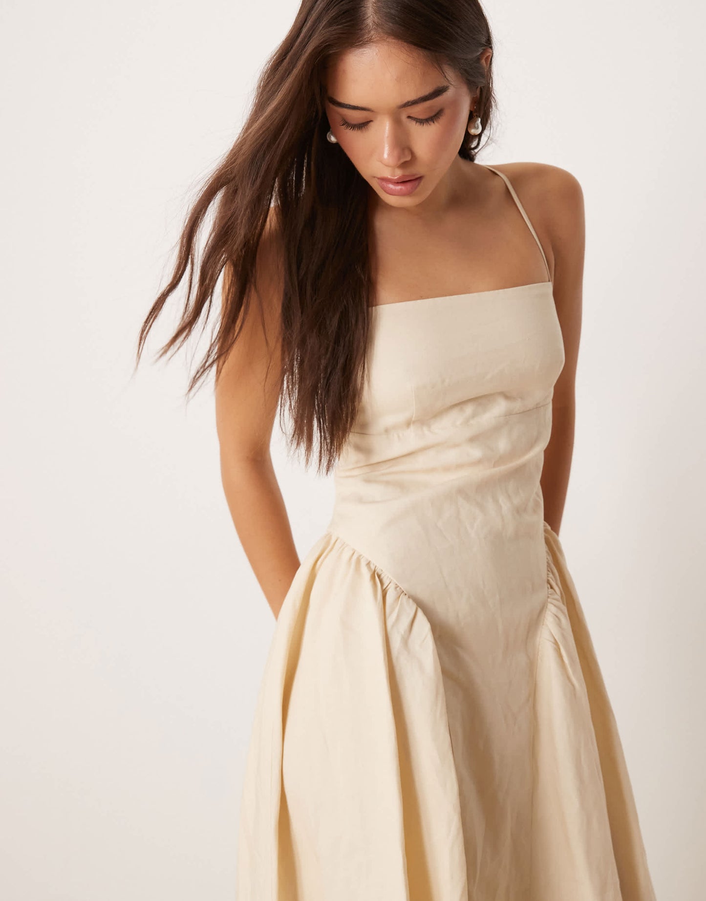 Nobody's Child Lupin structured midi dress in stone